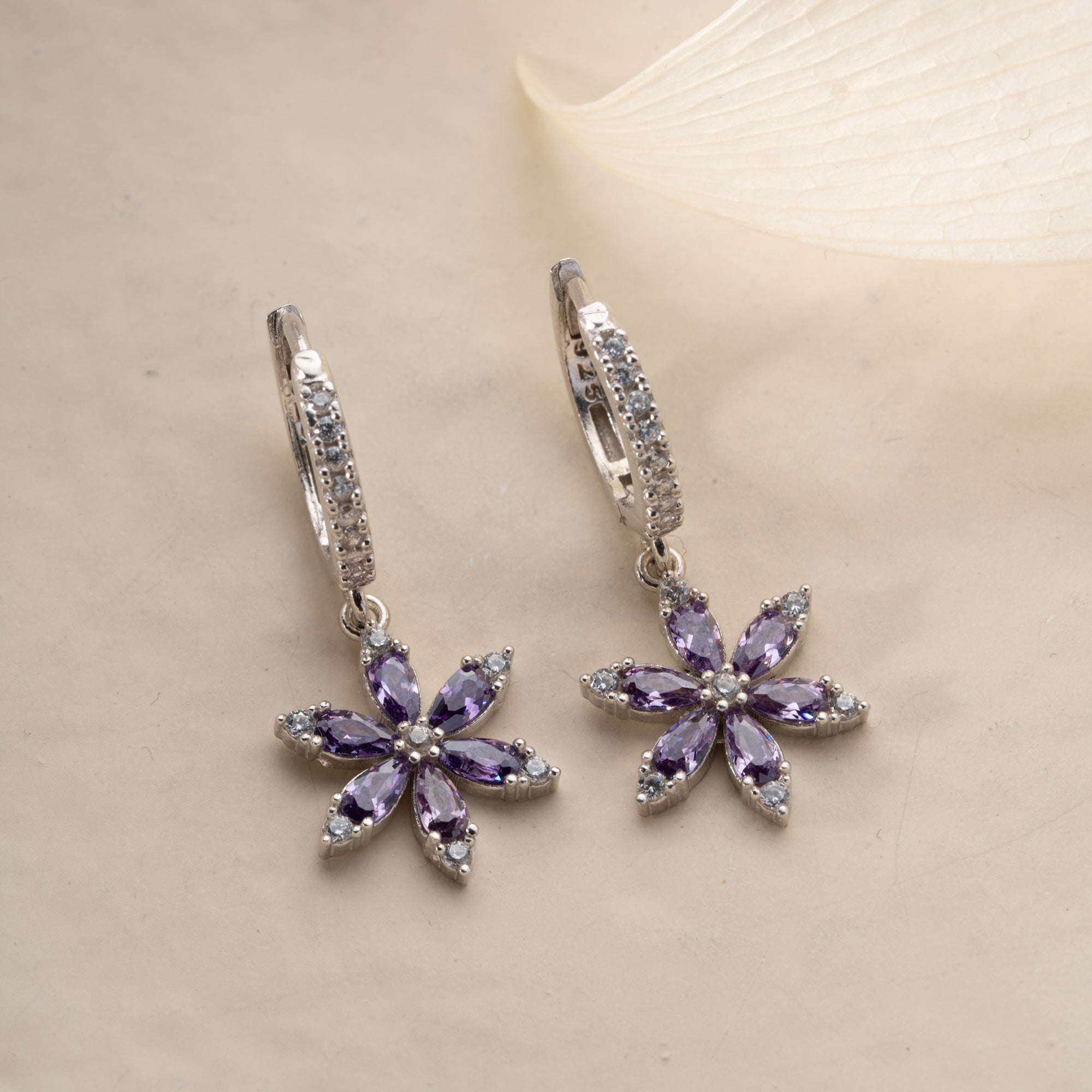 AMETHYST POLARIS OHRRINGE | 925 SILBER