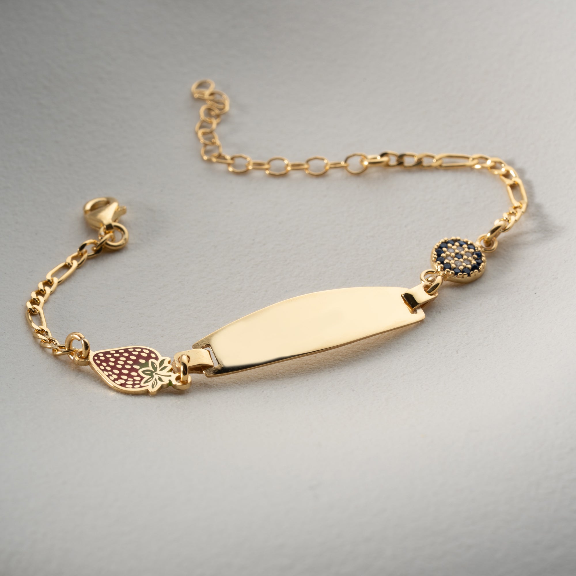 ERDBEER NAZAR KINDER ARMBAND | 925 SILBER