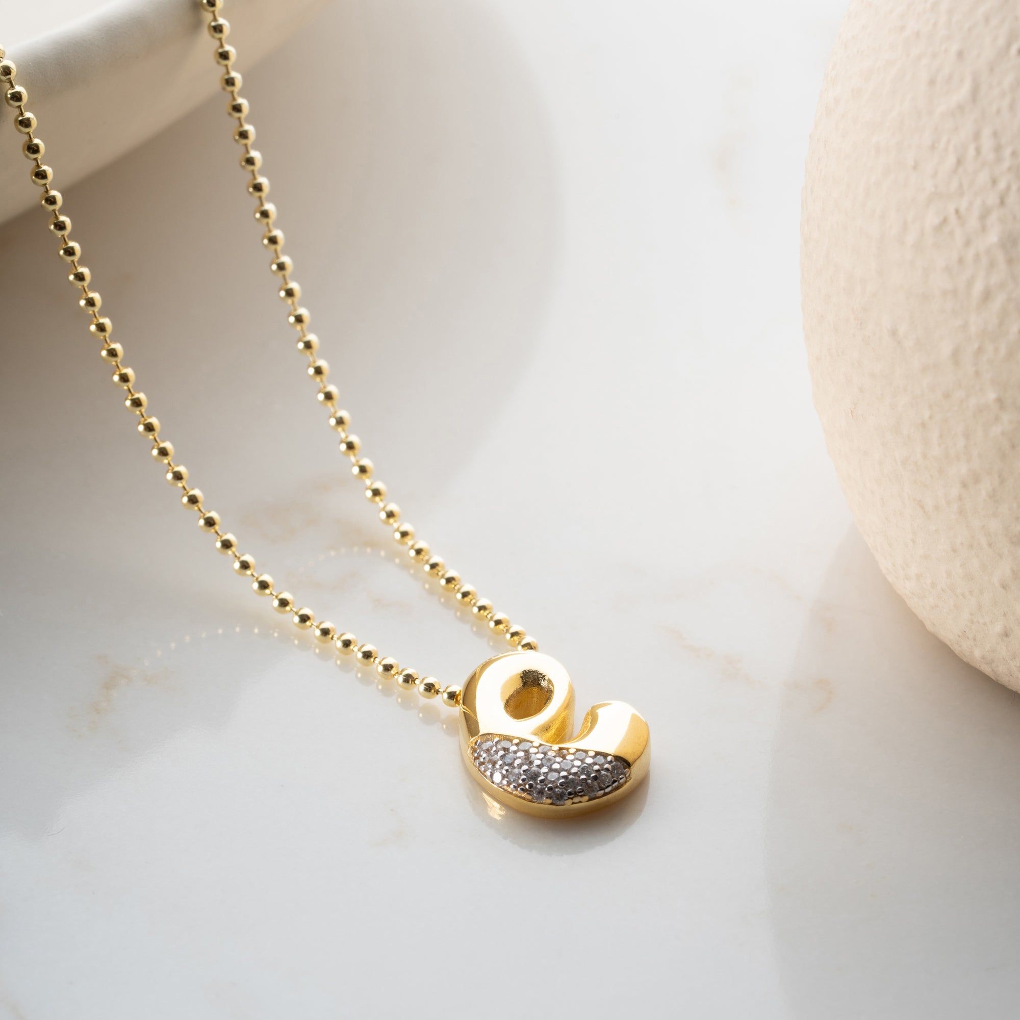 BUBBLE BUCHSTABENKETTE | 925 SILBER