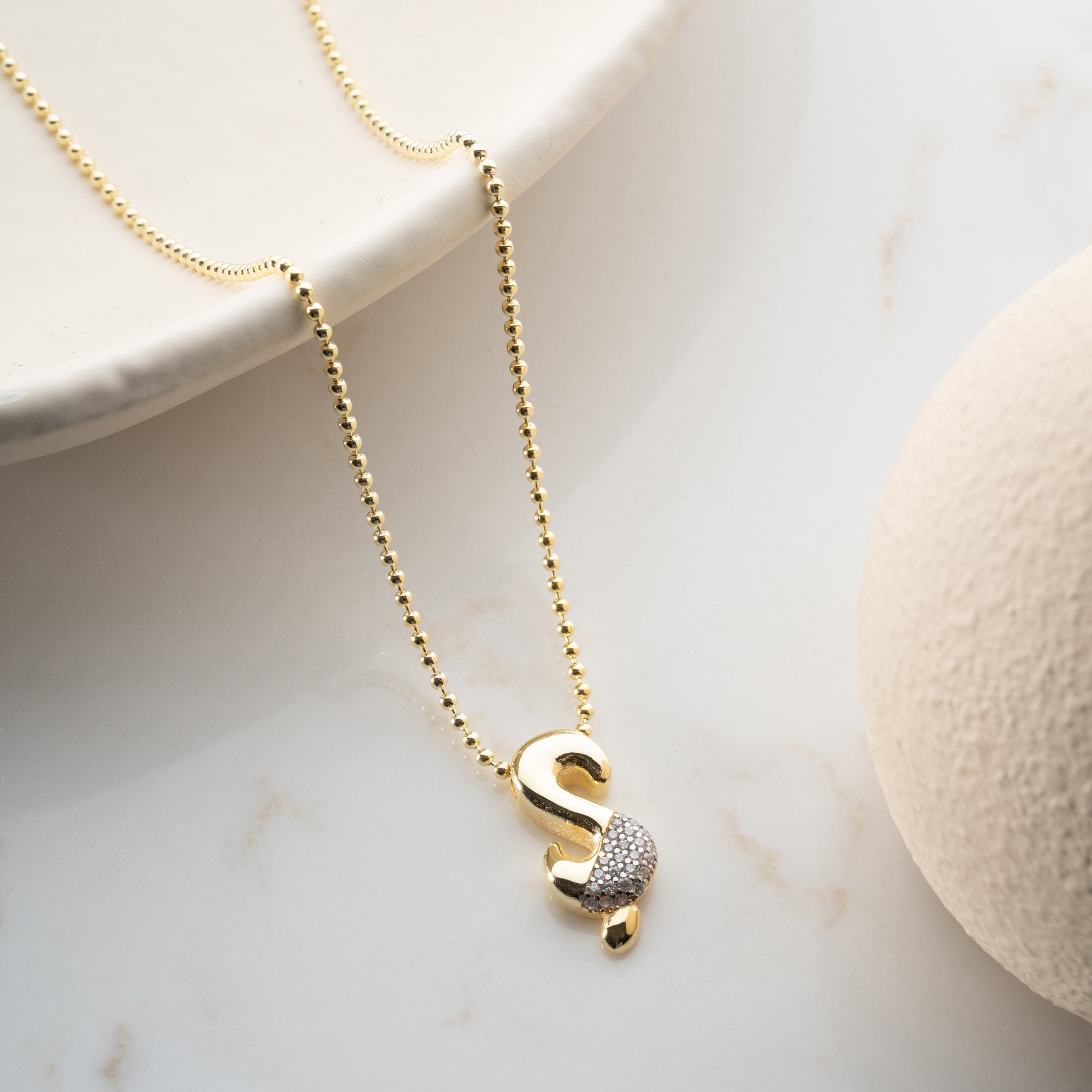 BUBBLE BUCHSTABENKETTE | 925 SILBER