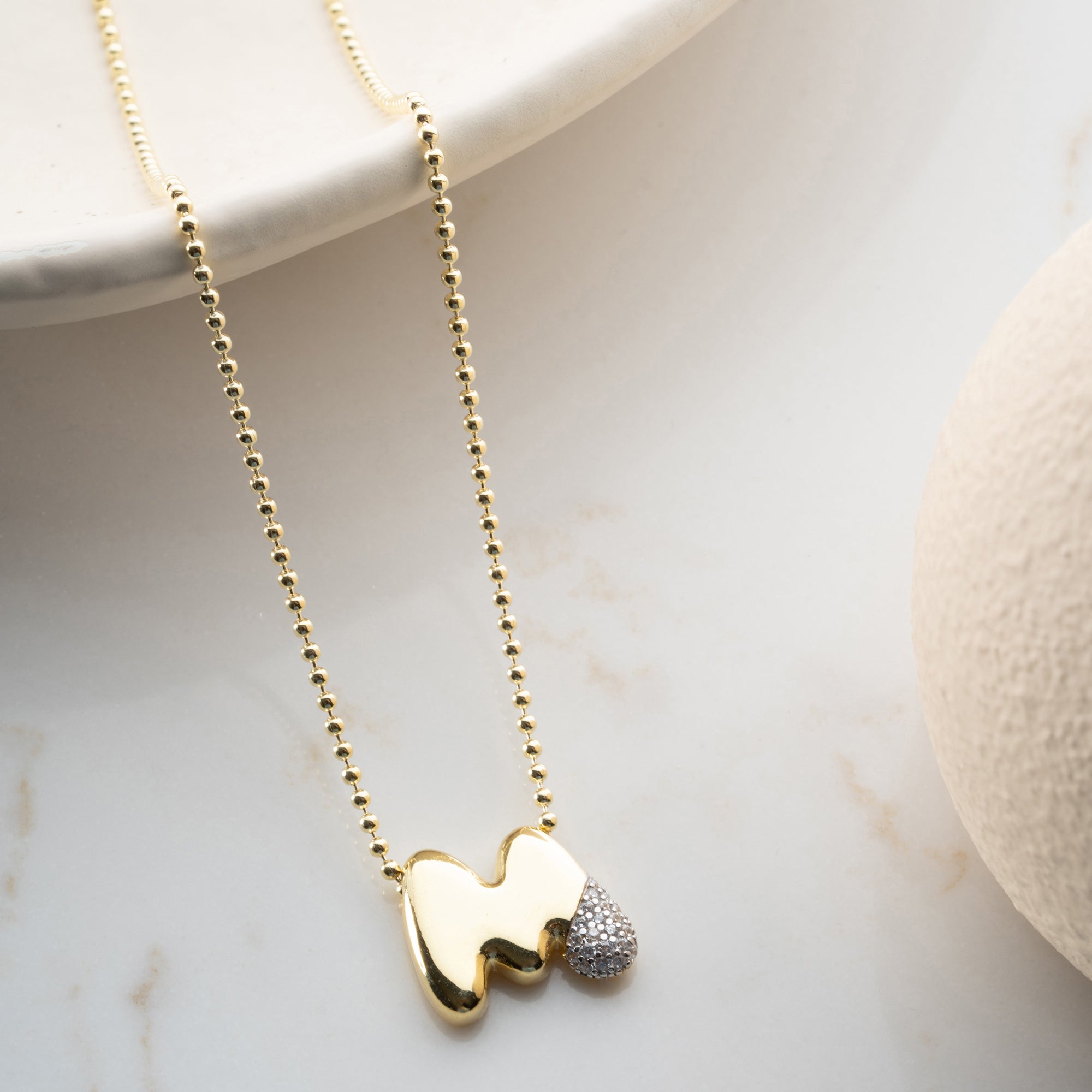 BUBBLE BUCHSTABENKETTE | 925 SILBER