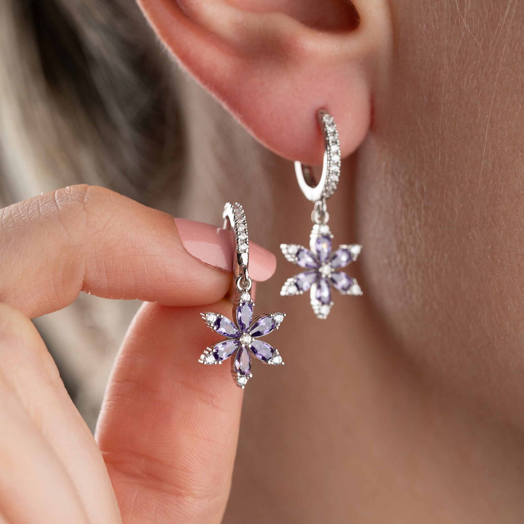 AMETHYST POLARIS OHRRINGE | 925 SILBER