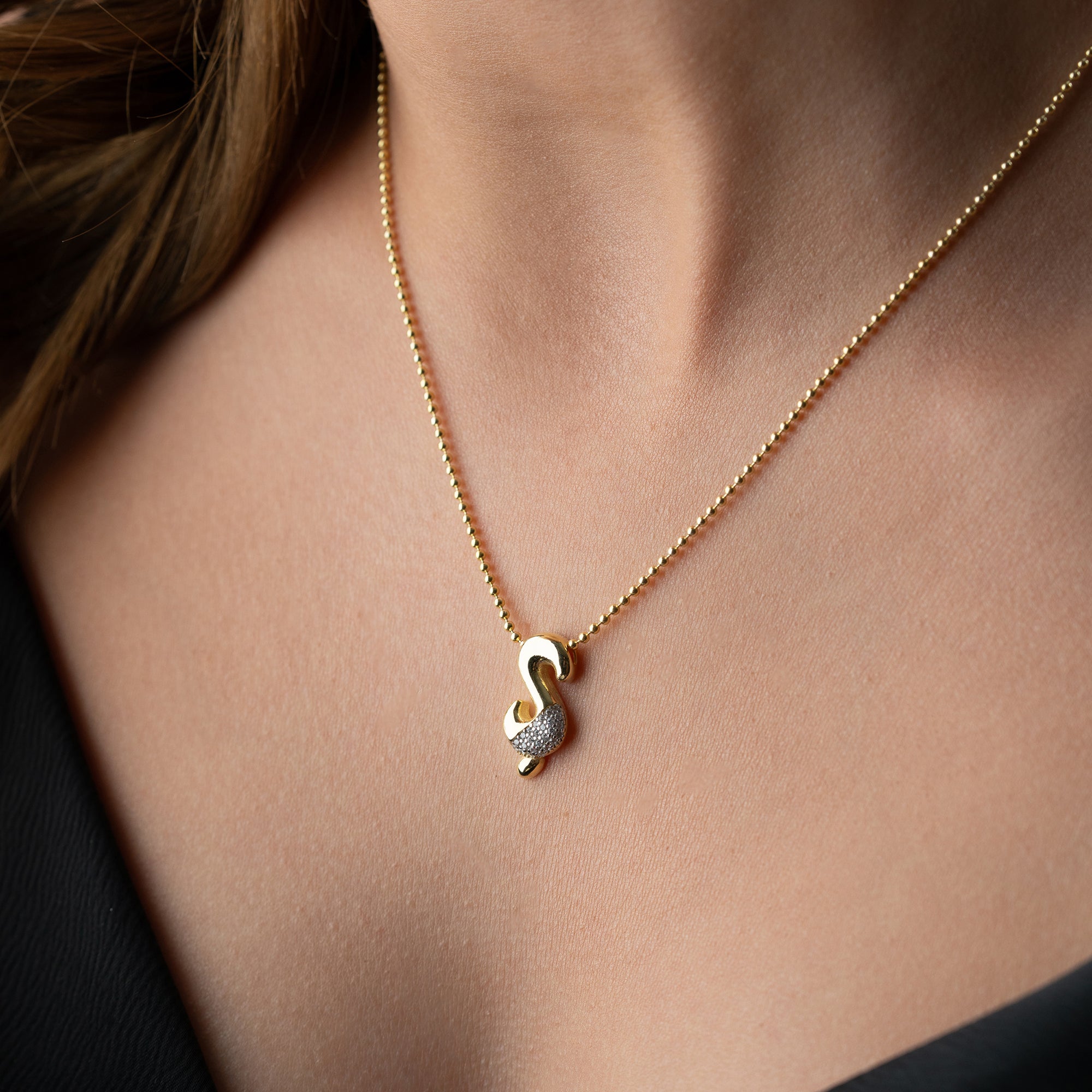 BUBBLE BUCHSTABENKETTE | 925 SILBER