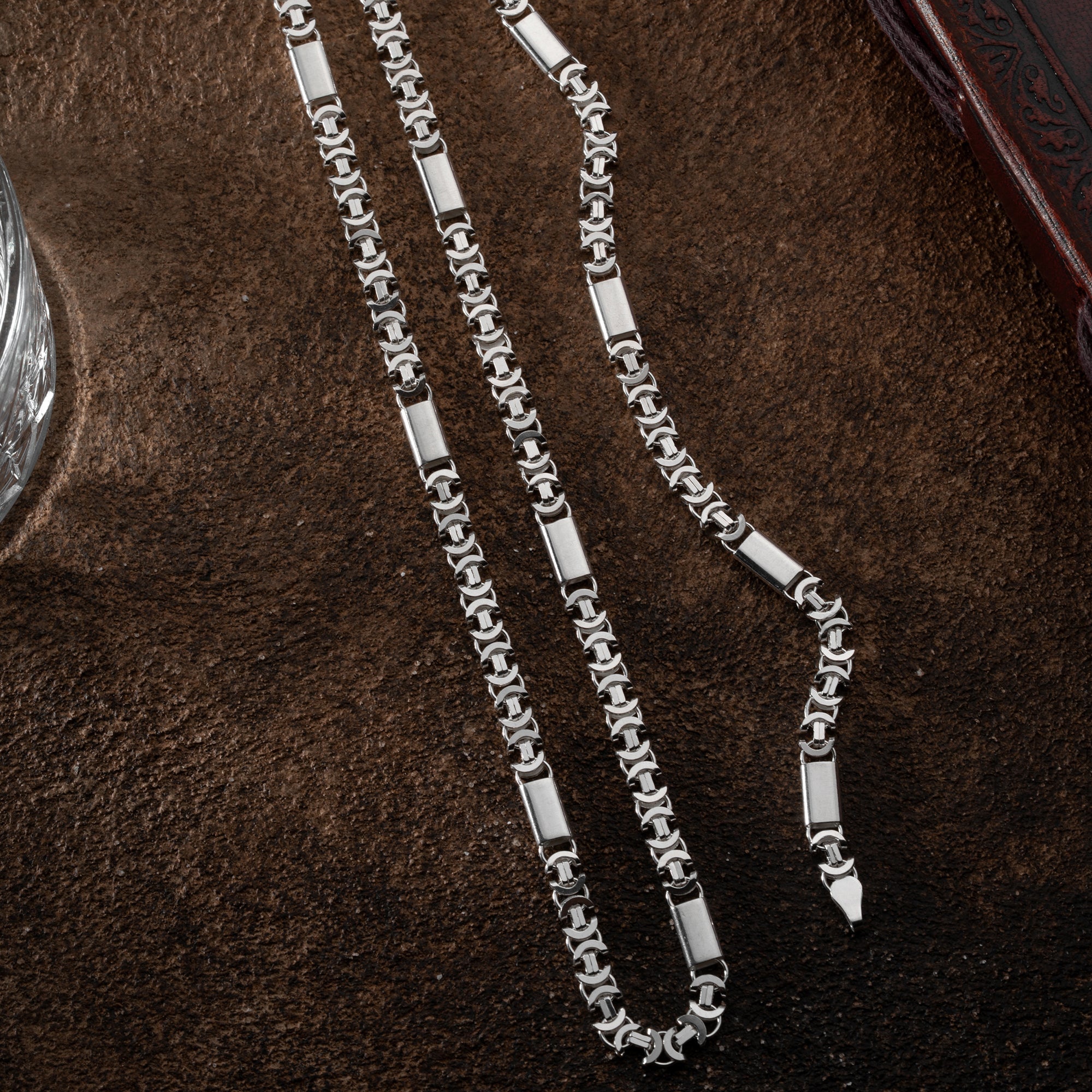 PLATTENKÖNIGSKETTE FLACH SET 6 MM | 925 SILBER