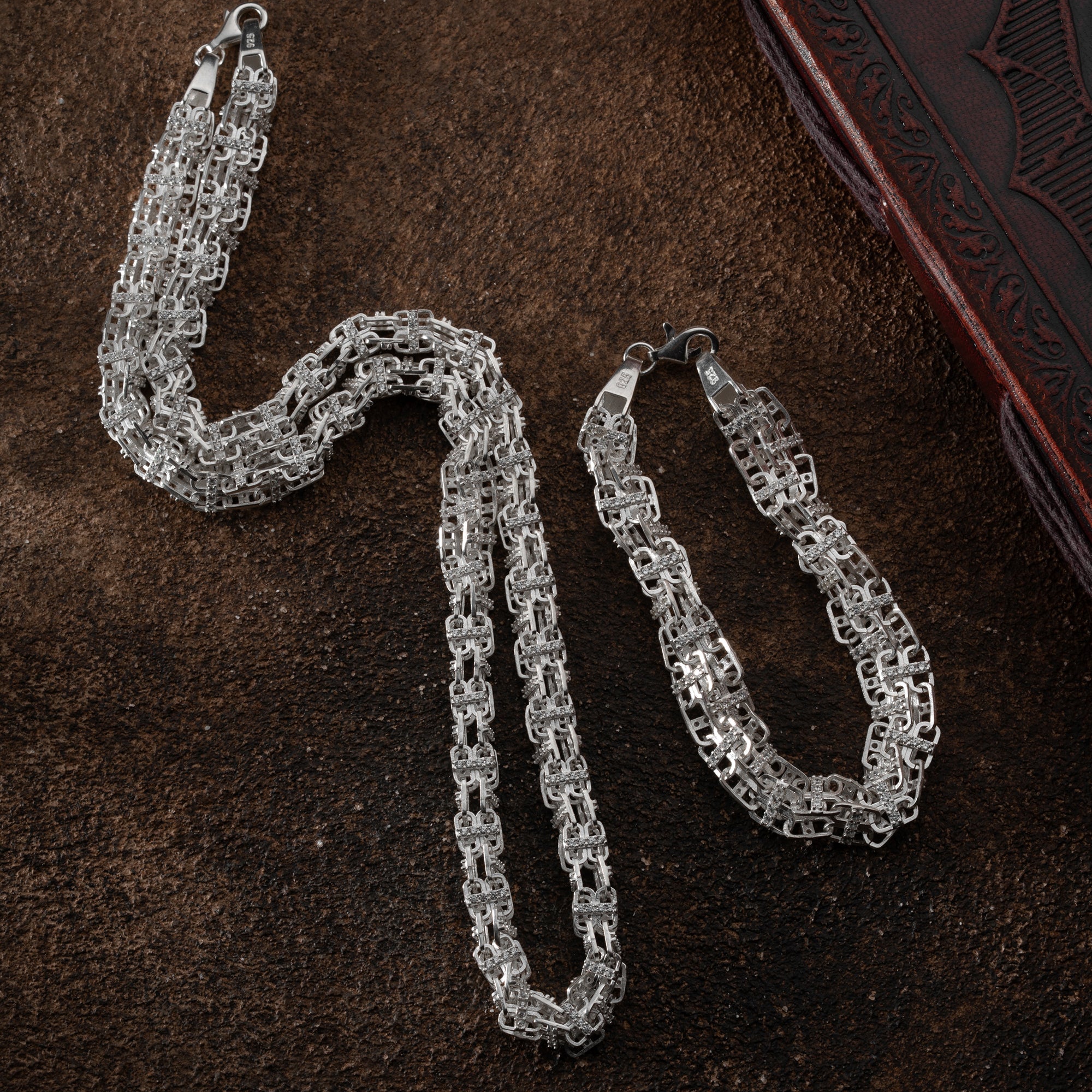 KÄFIGKETTE SET | 925 SILBER