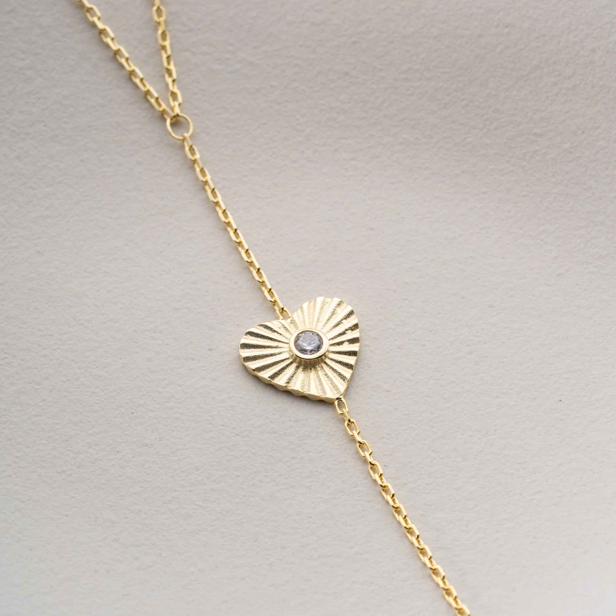 HEART STONE HANDKETTE | 925 SILBER