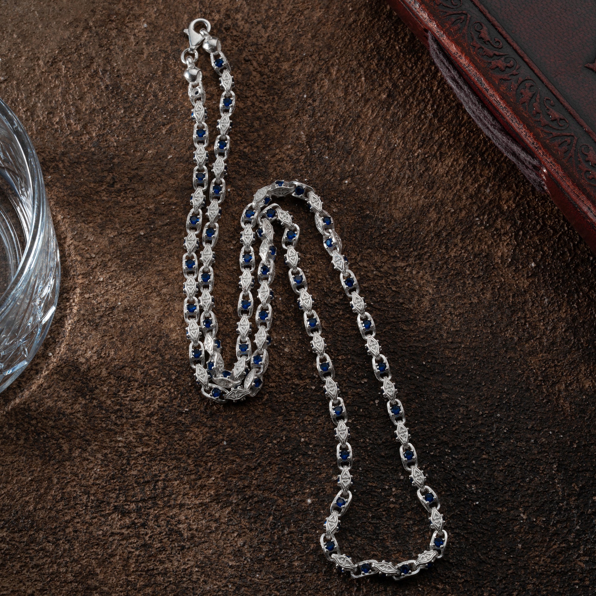 ANKER BLUE DIAMOND HALSKETTE | 925 SILBER