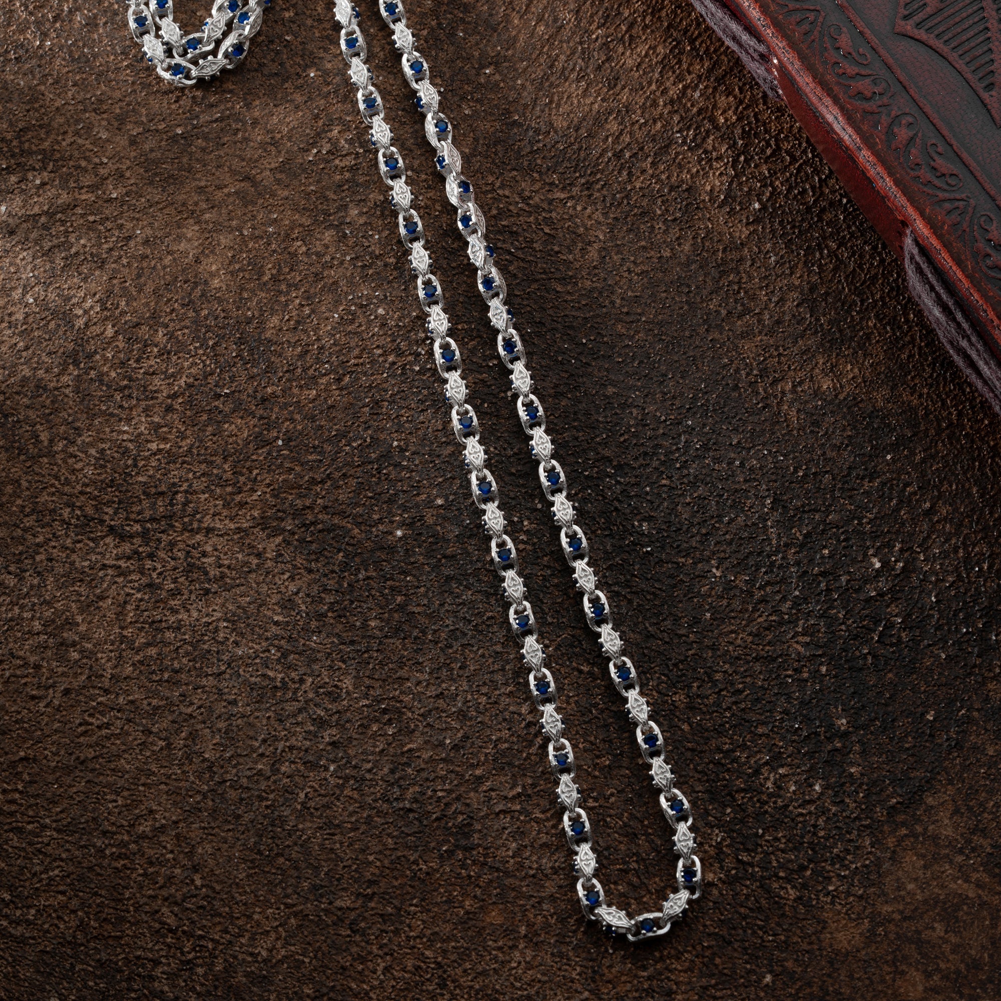 ANKER BLUE DIAMOND HALSKETTE | 925 SILBER