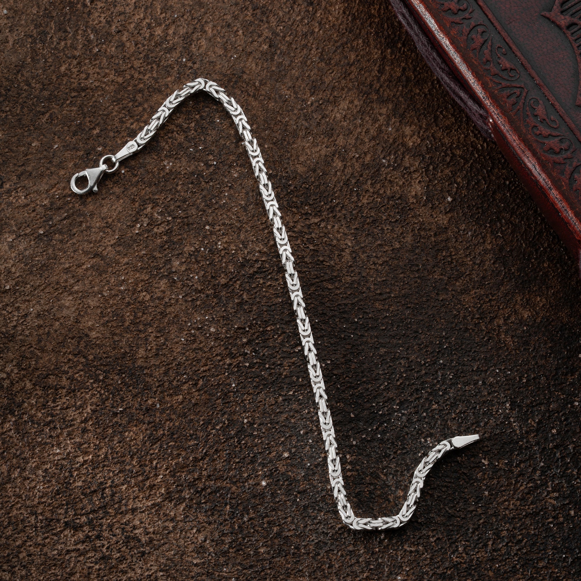 KÖNIGSARMBAND VIERKANT MASSIV 3MM | 925 SILBER.