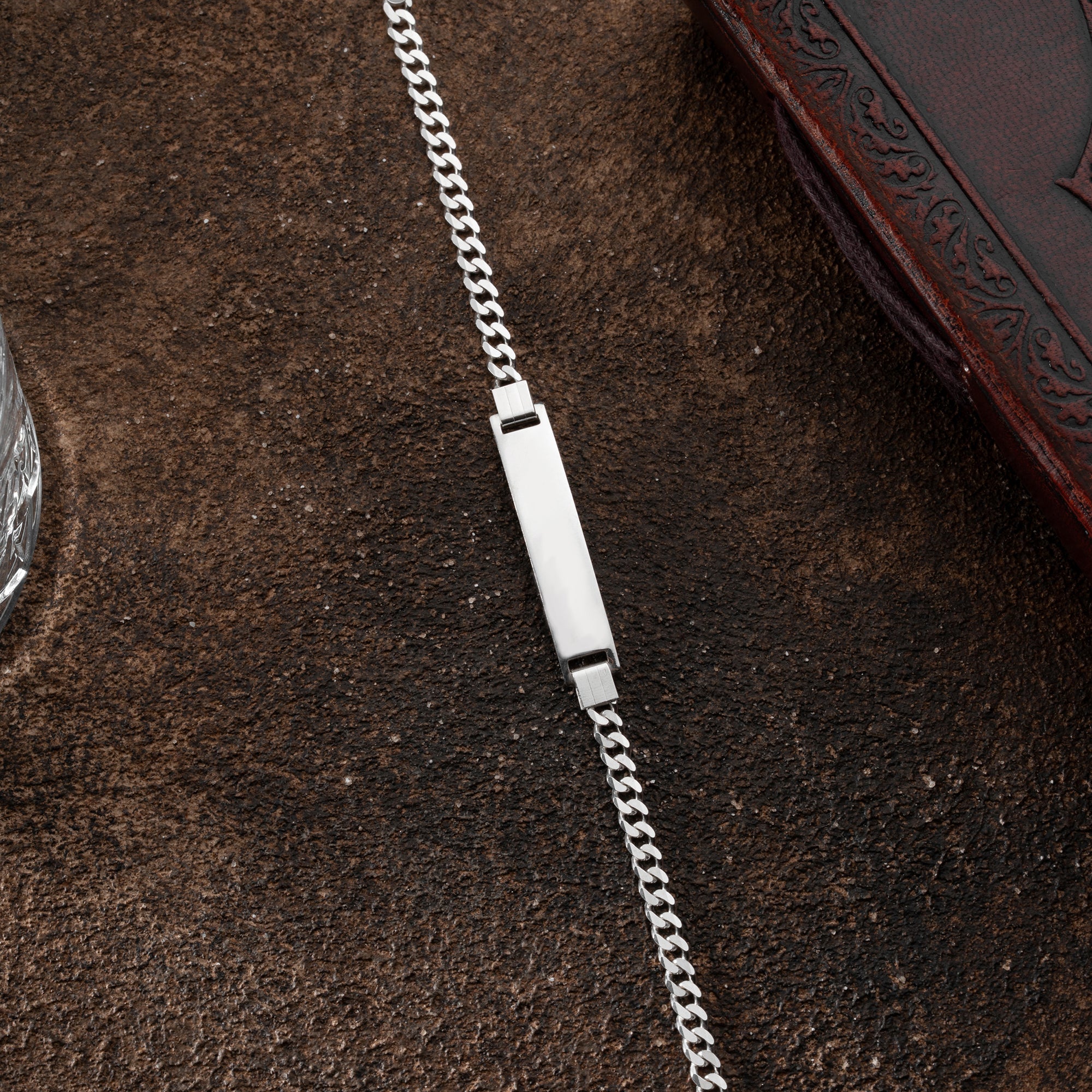 PANZER ARMBAND MIT GRAVUR | 925 SILBER.