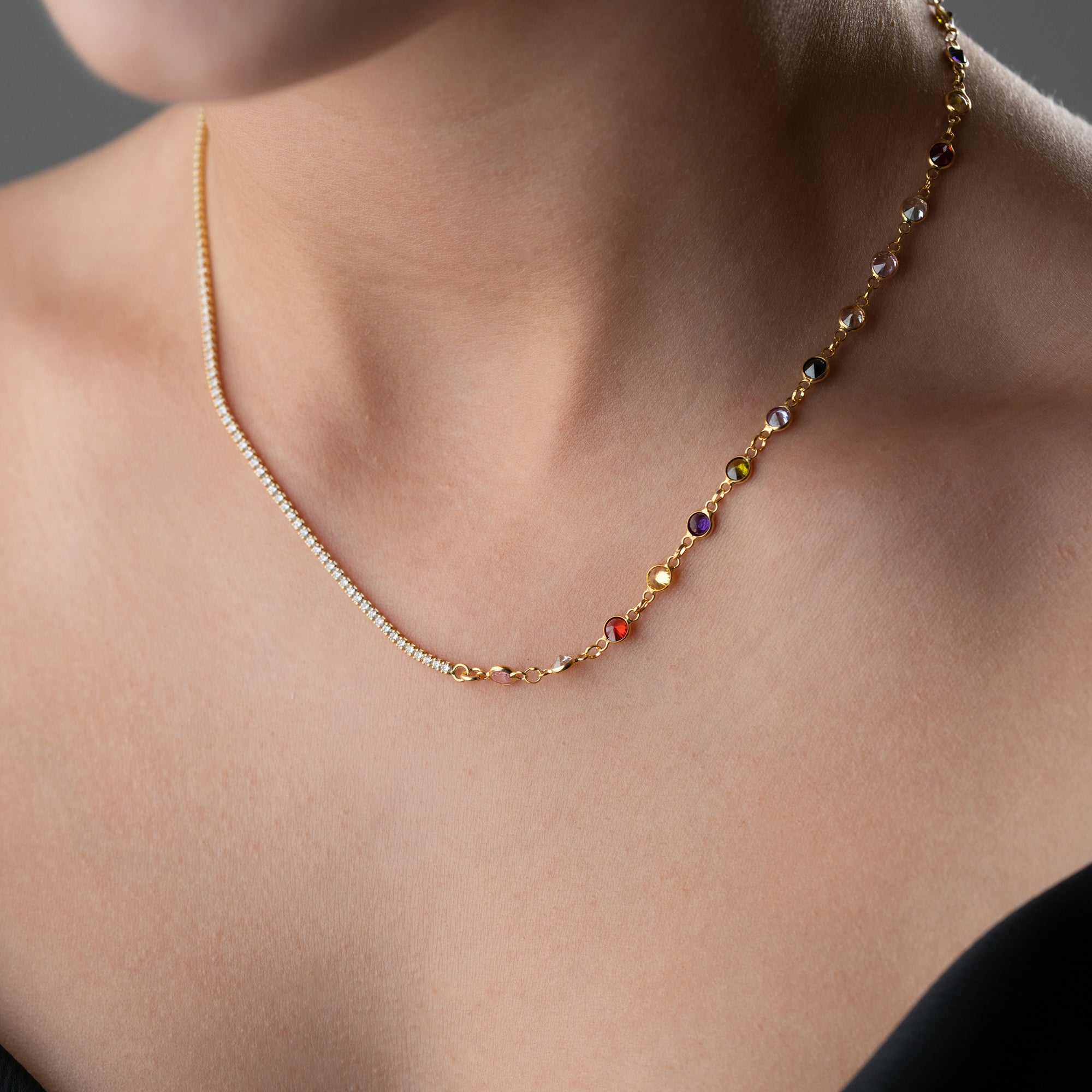 ICED X COLORFULL KETTE | 925 SILBER