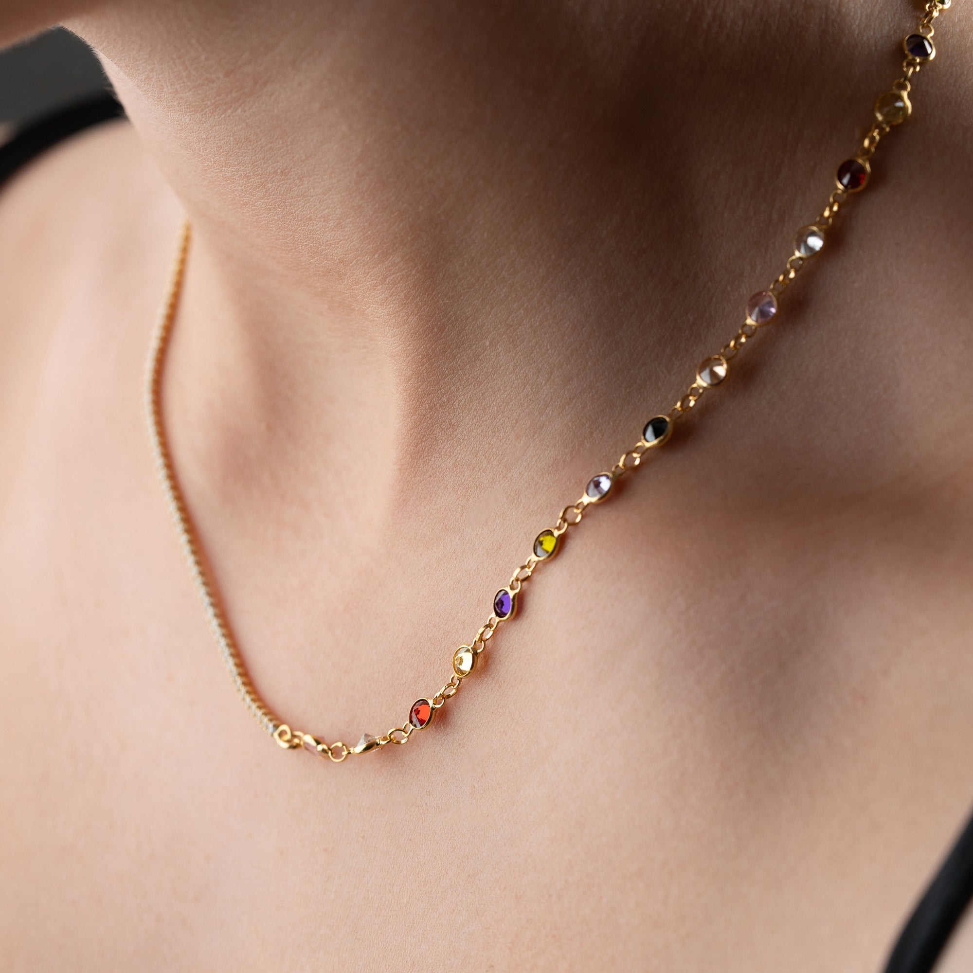 ICED X COLORFULL KETTE | 925 SILBER