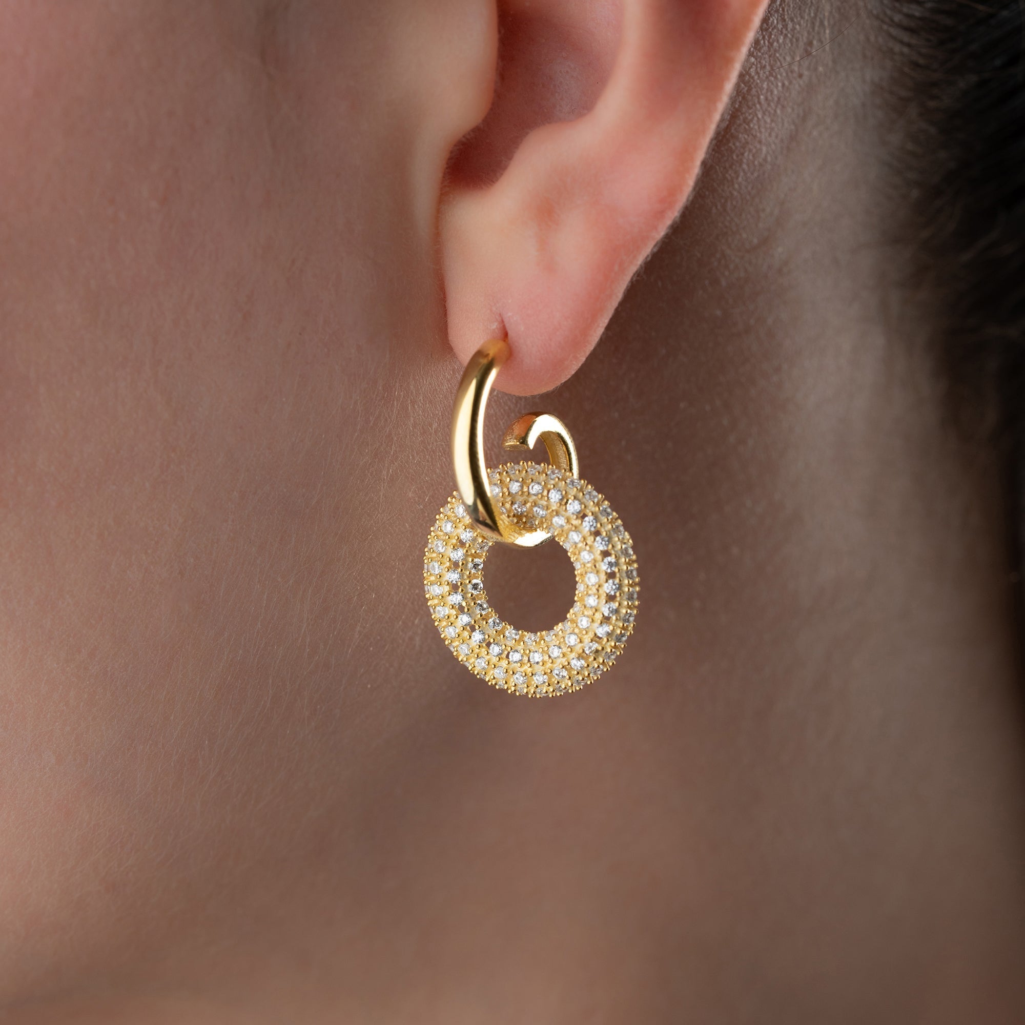 SHINE ROUND OHRRINGE | 925 SILBER