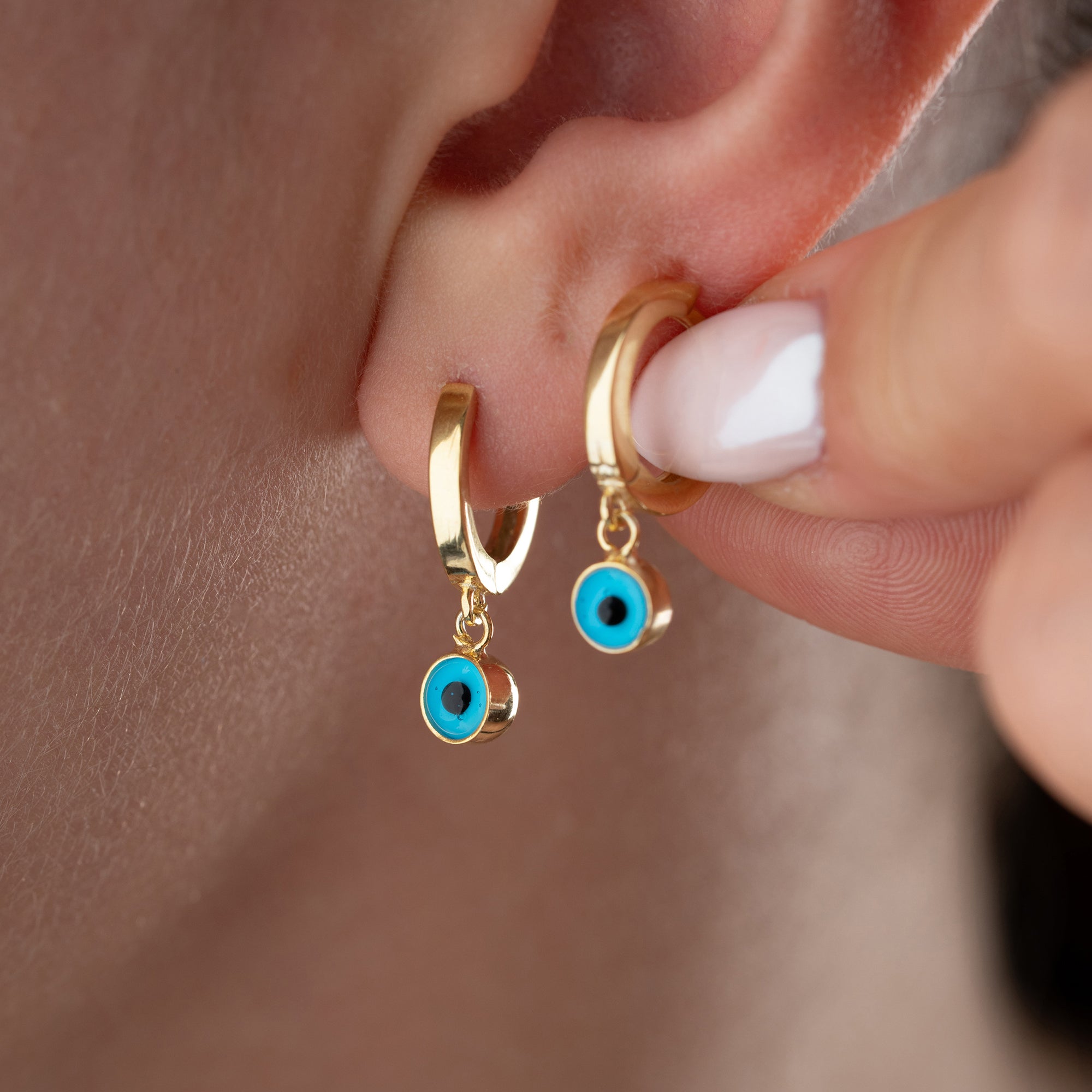 NAZAR RUNDE OHRRINGE | 925 SILBER