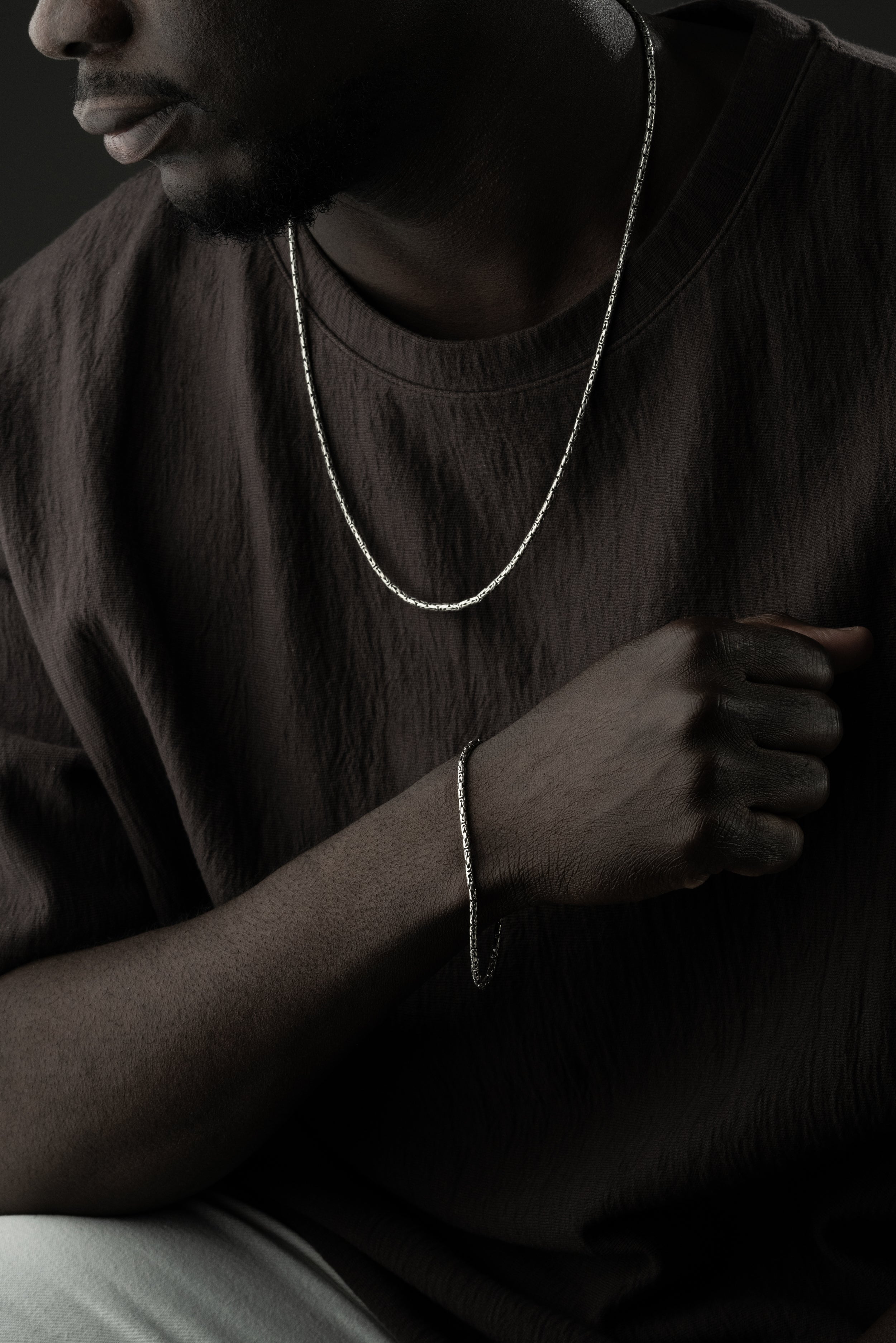 OVAL KÖNIGSKETTE 2MM SET | 925 SILBER