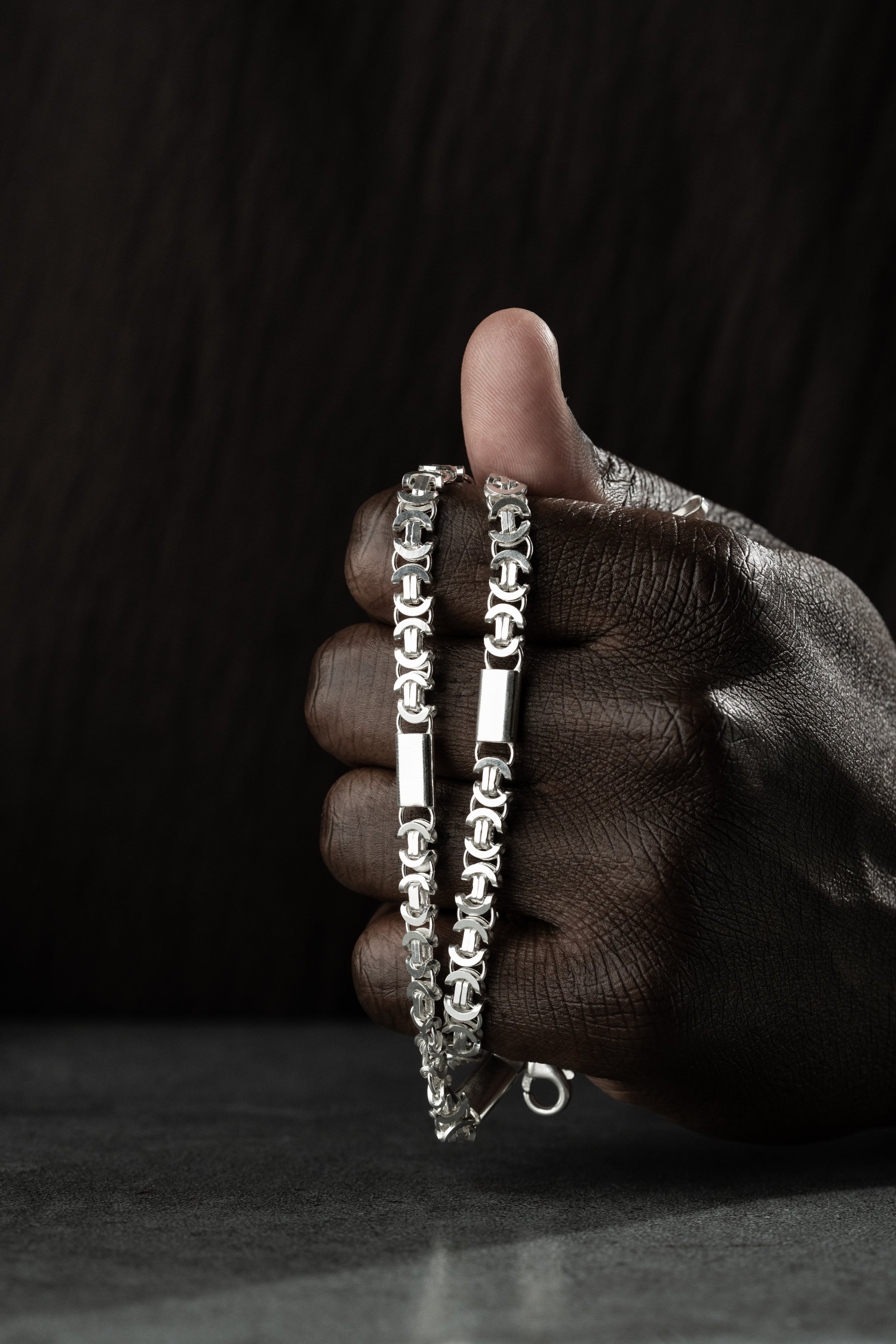 PLATTENKÖNIGSKETTE FLACH SET 6 MM | 925 SILBER