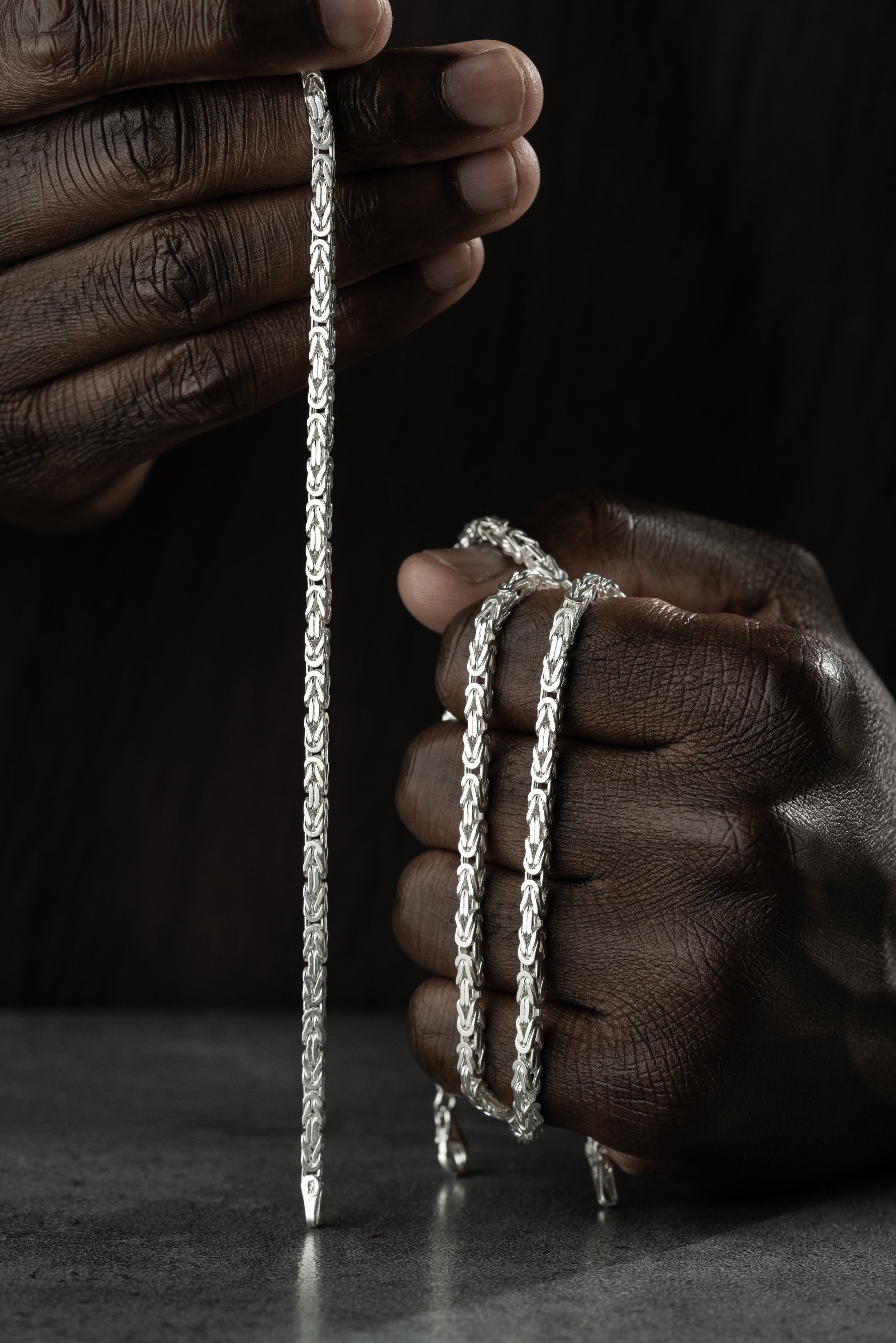 KÖNIGSKETTE 4 MM GLANZ SET | 925 SILBER