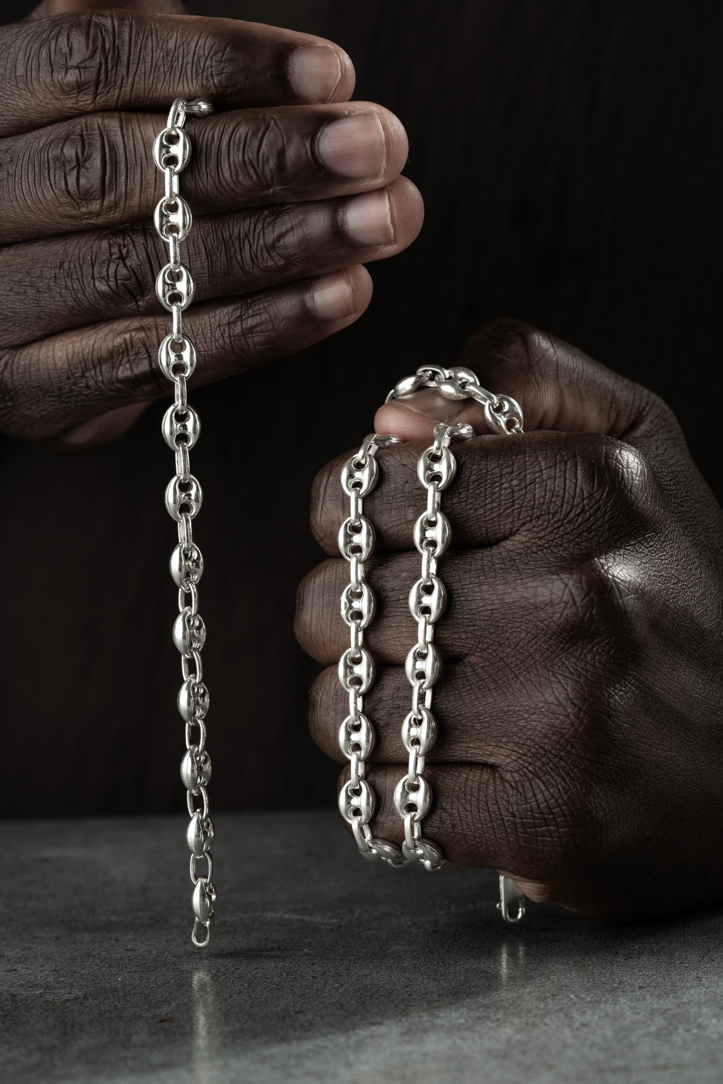 BOHNEN KETTE SET | 925 SILBER