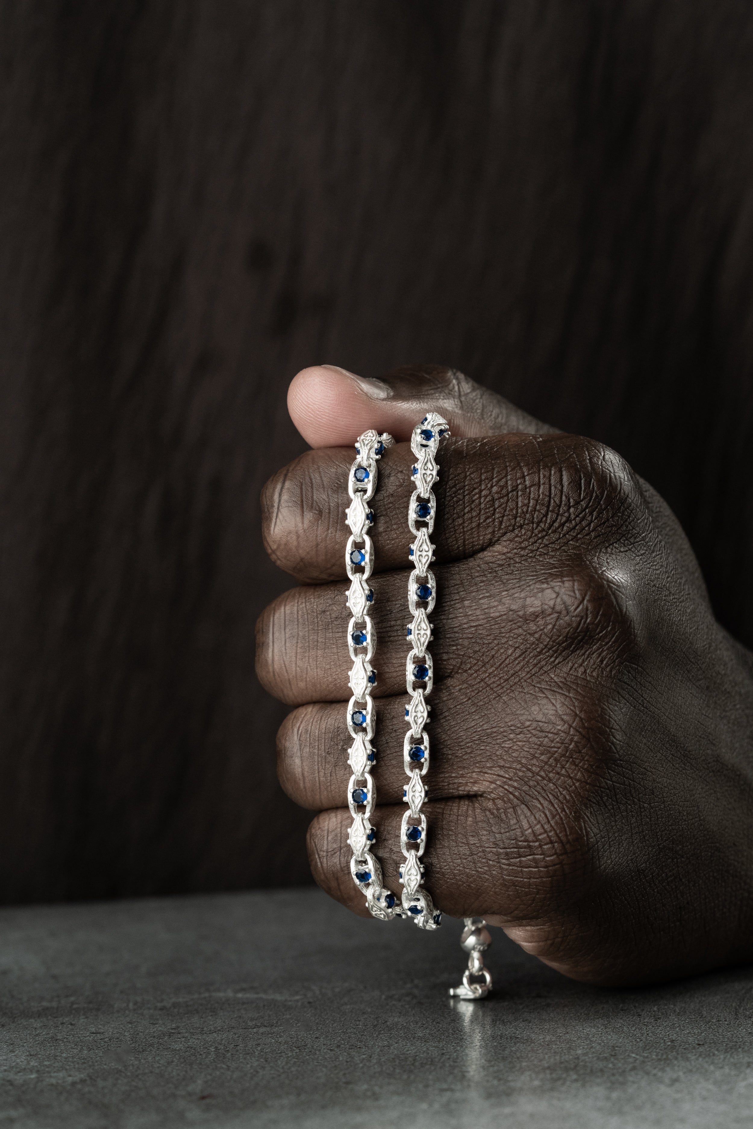 ANKER BLUE DIAMOND HALSKETTE | 925 SILBER