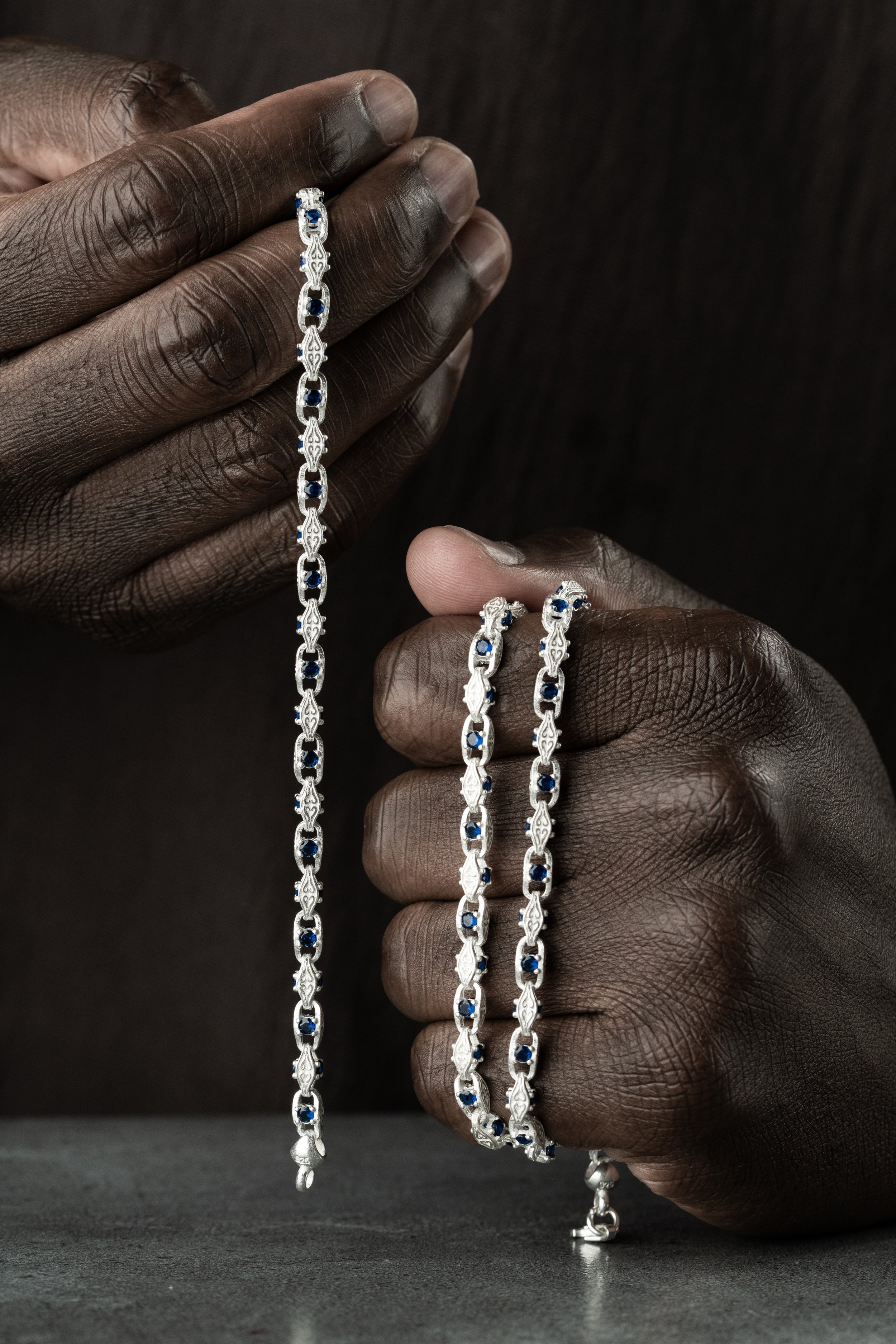 ANKER BLUE DIAMOND SET | 925 SILBER