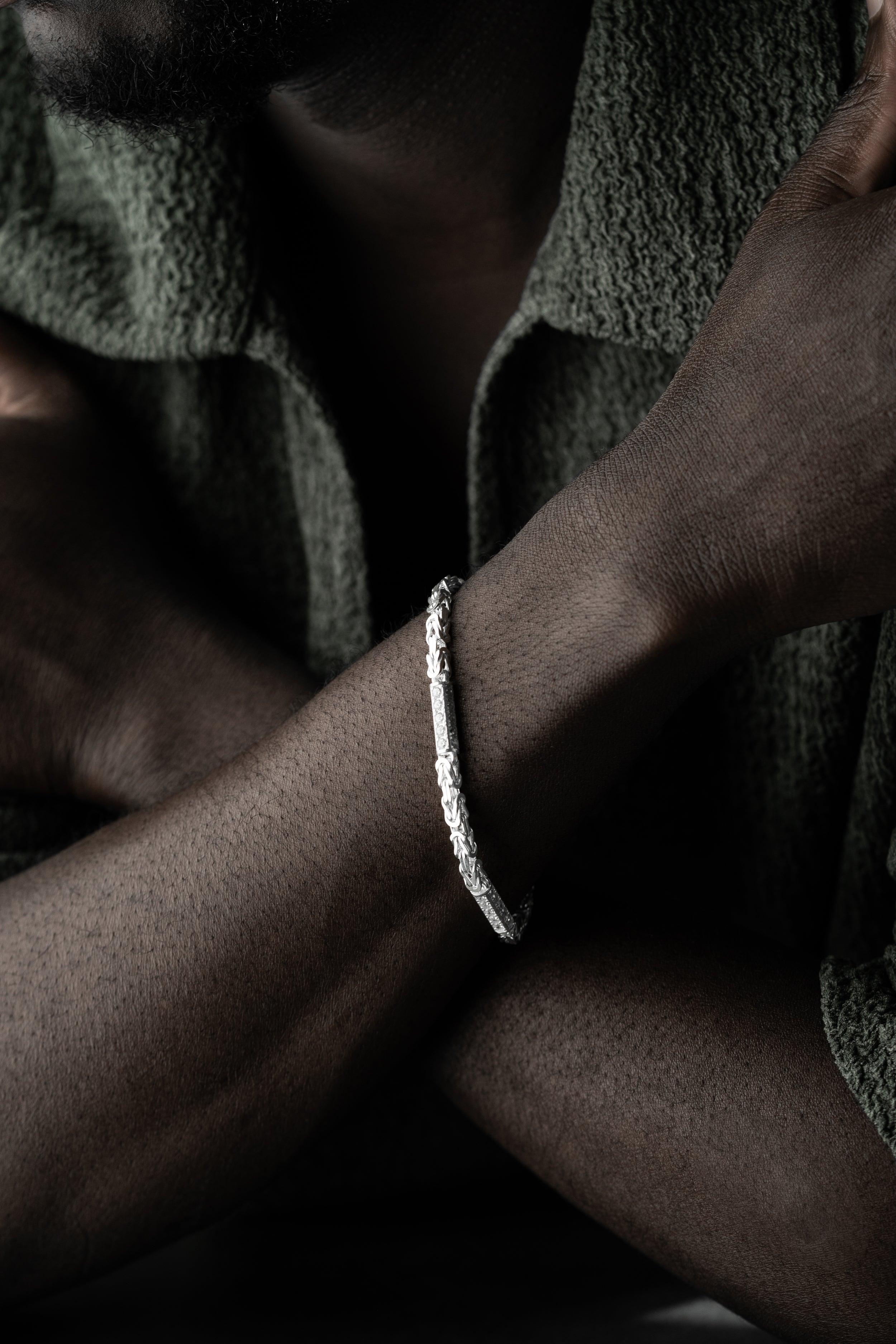 KÖNIGSARMBAND STRASSSTEIN 5MM | 925 SILBER.