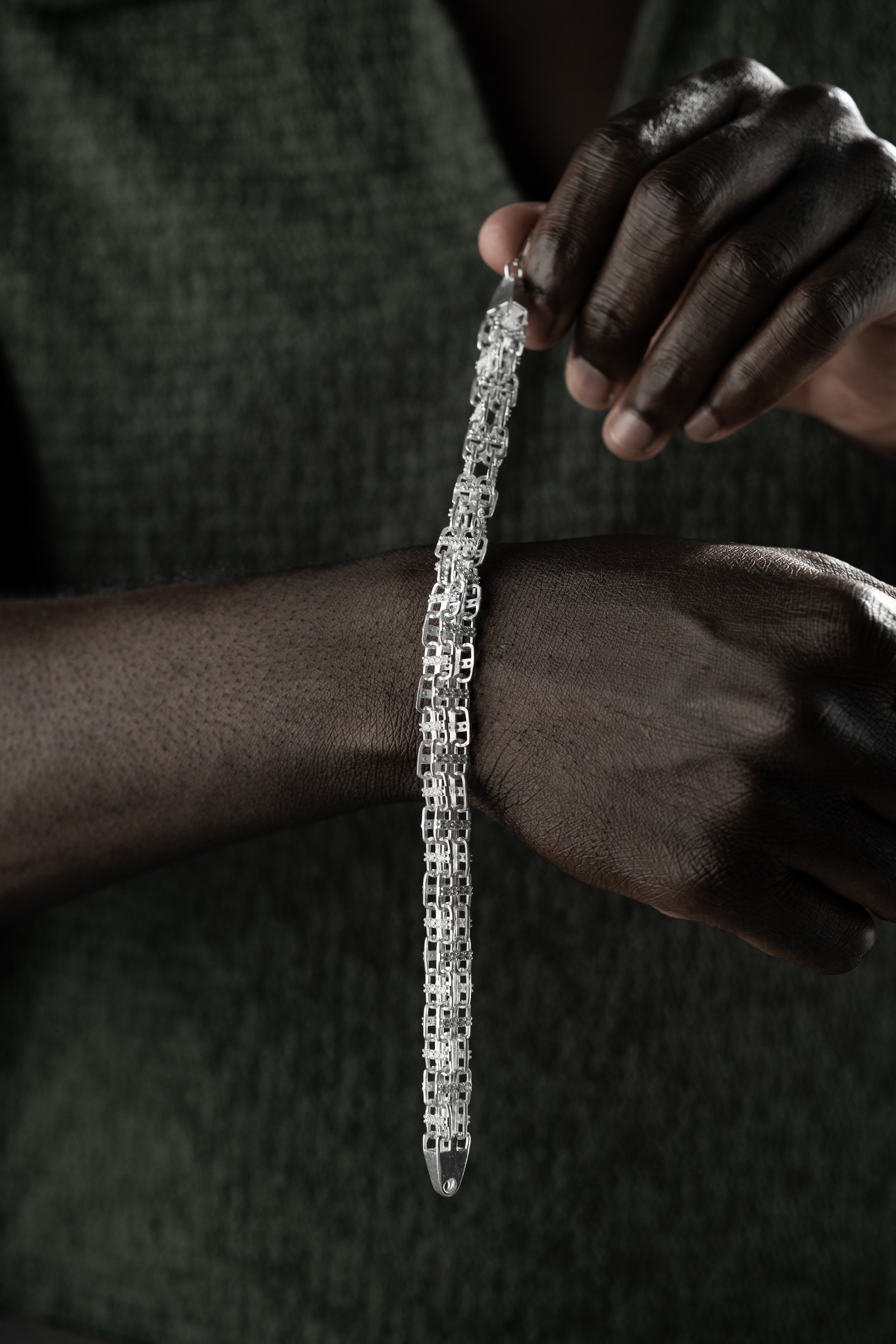 KÄFIGARMBAND MASSIV 8MM | 925 SILBER.