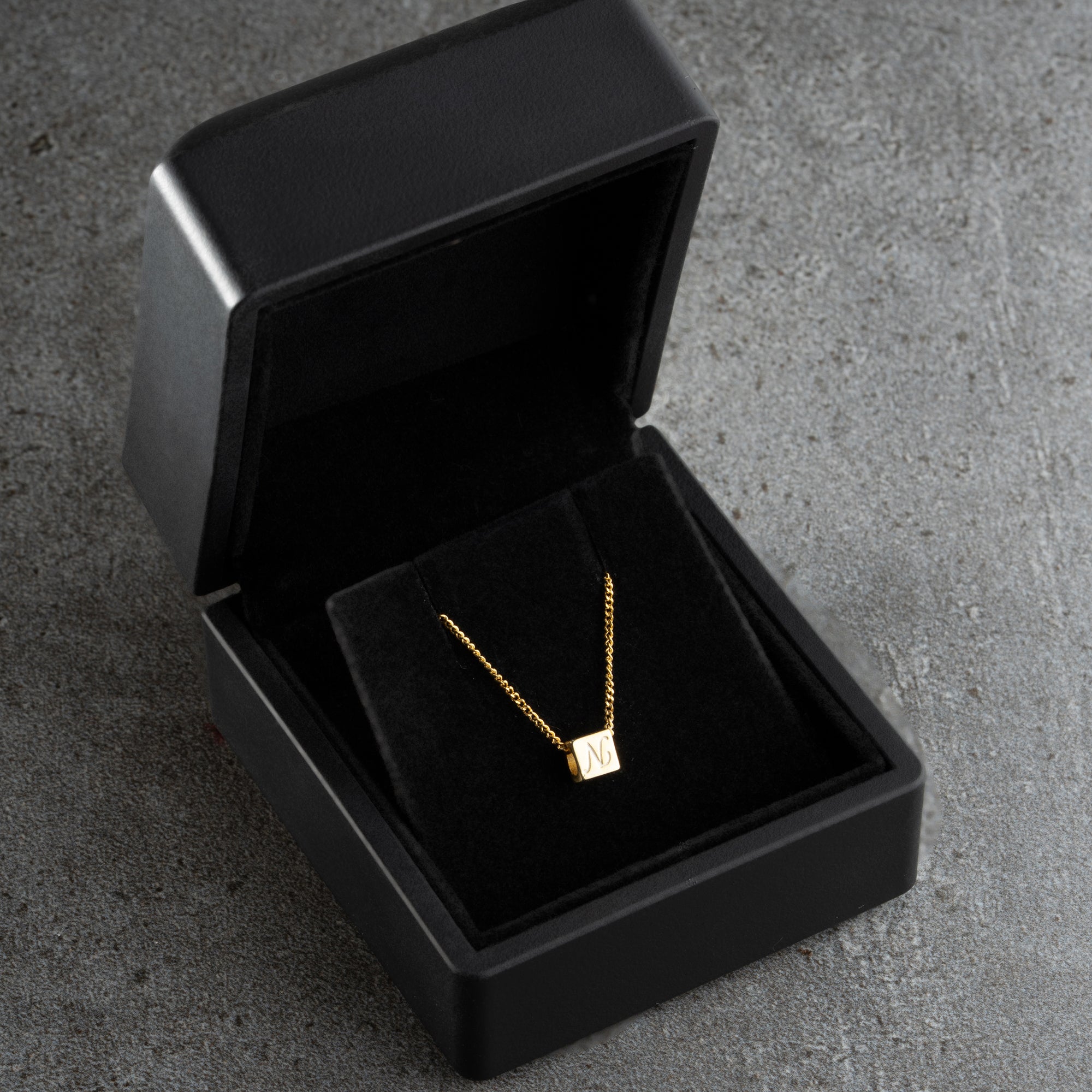 WÜRFEL BUCHSTABEN HALSKETTE | 925 SILBER