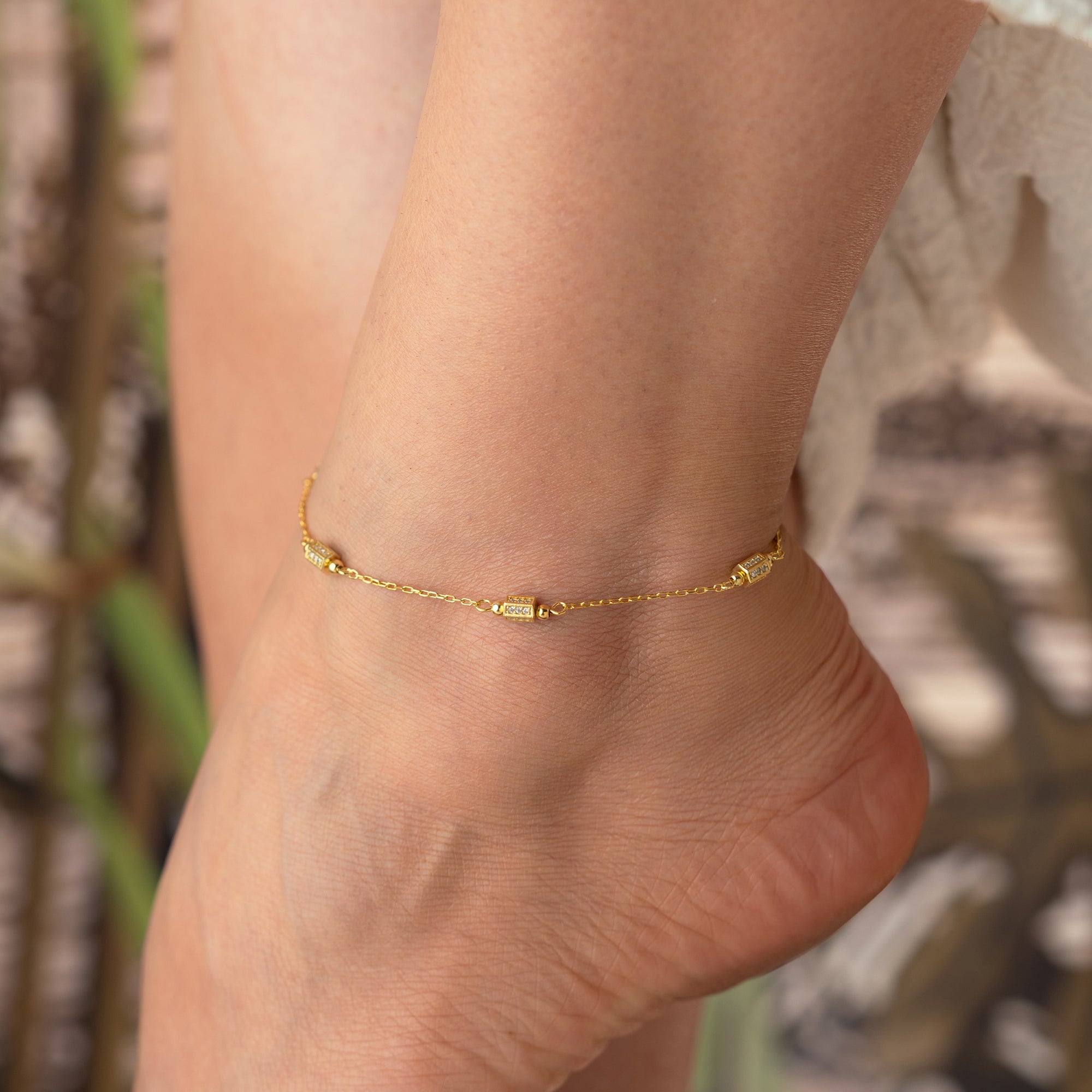 SELENE FUSSKETTE | 925 SILBER