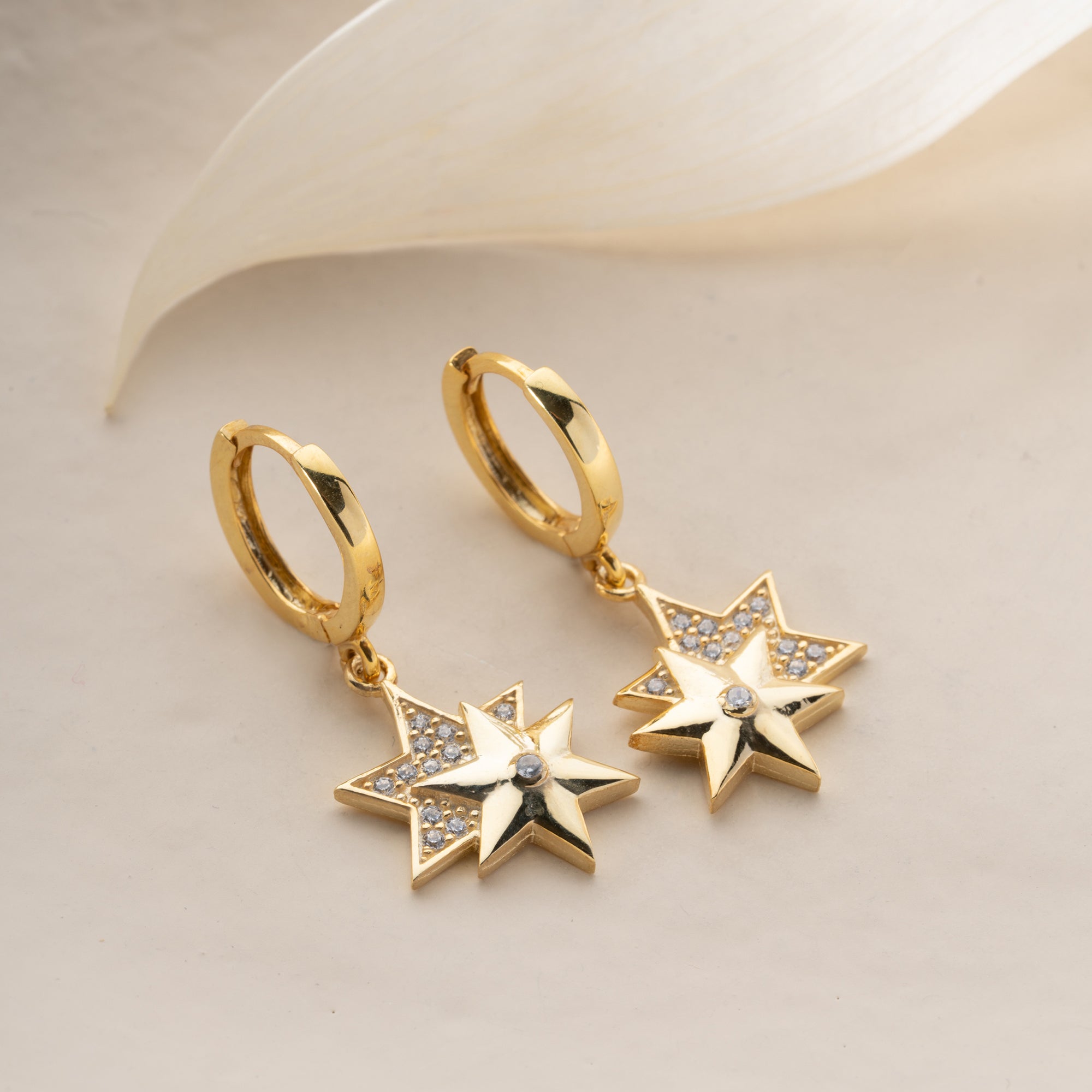 DOPPEL STERN OHRRINGE | 925 SILBER