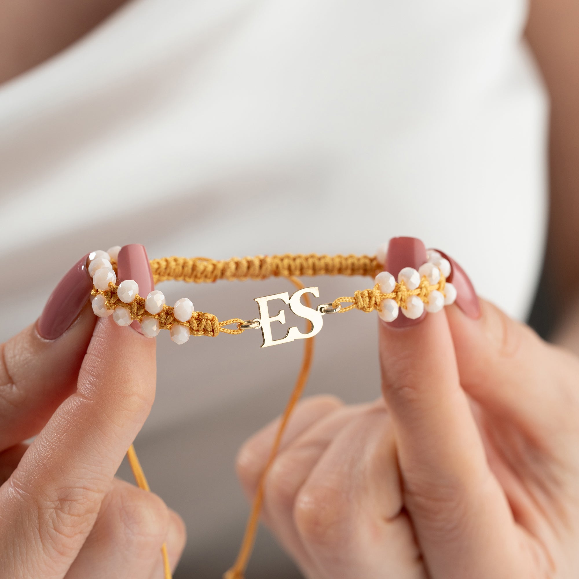 VIOLET INITIALEN ARMBAND | 925 SILBER