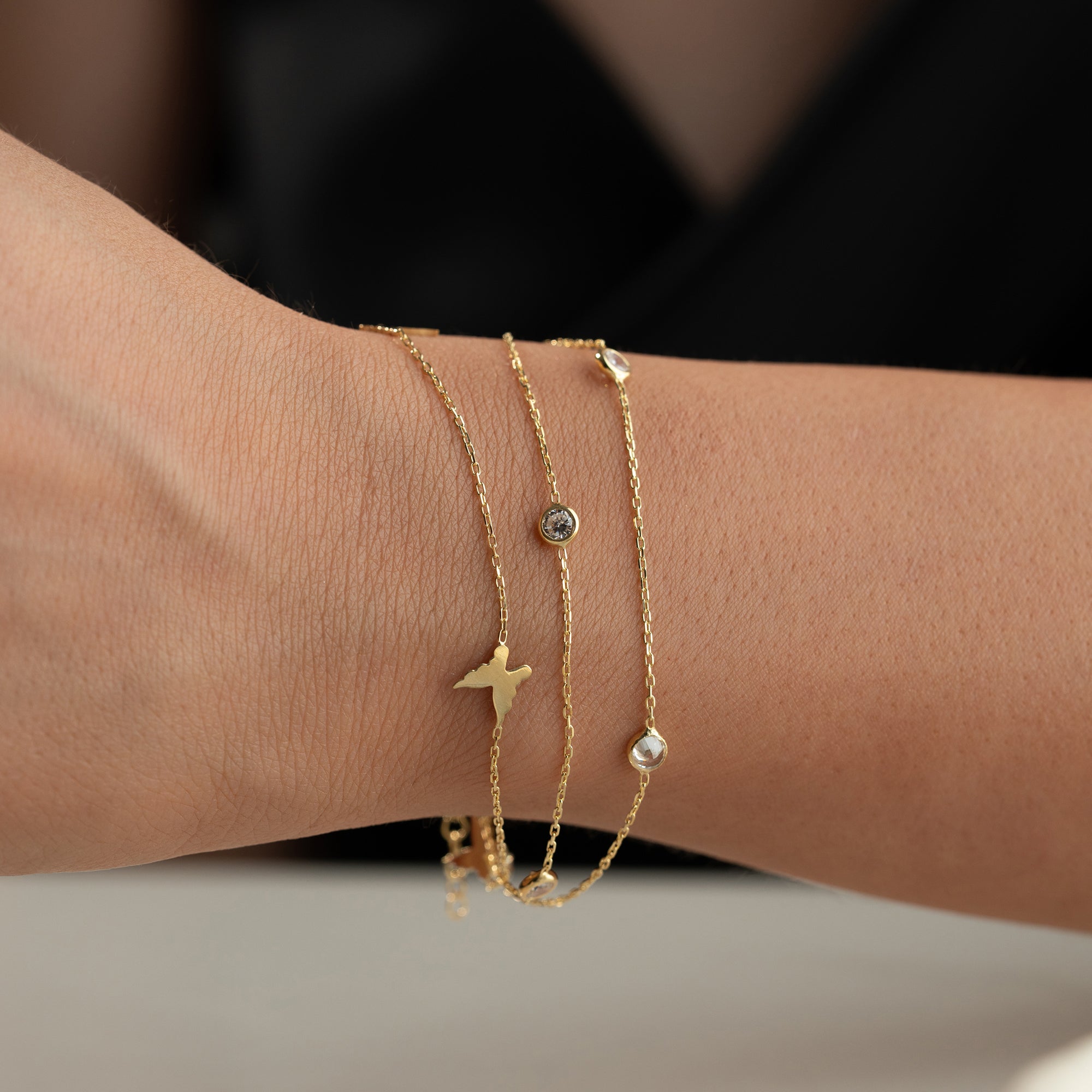 BUTTERFLY STONE ARMBAND | 925 SILBER