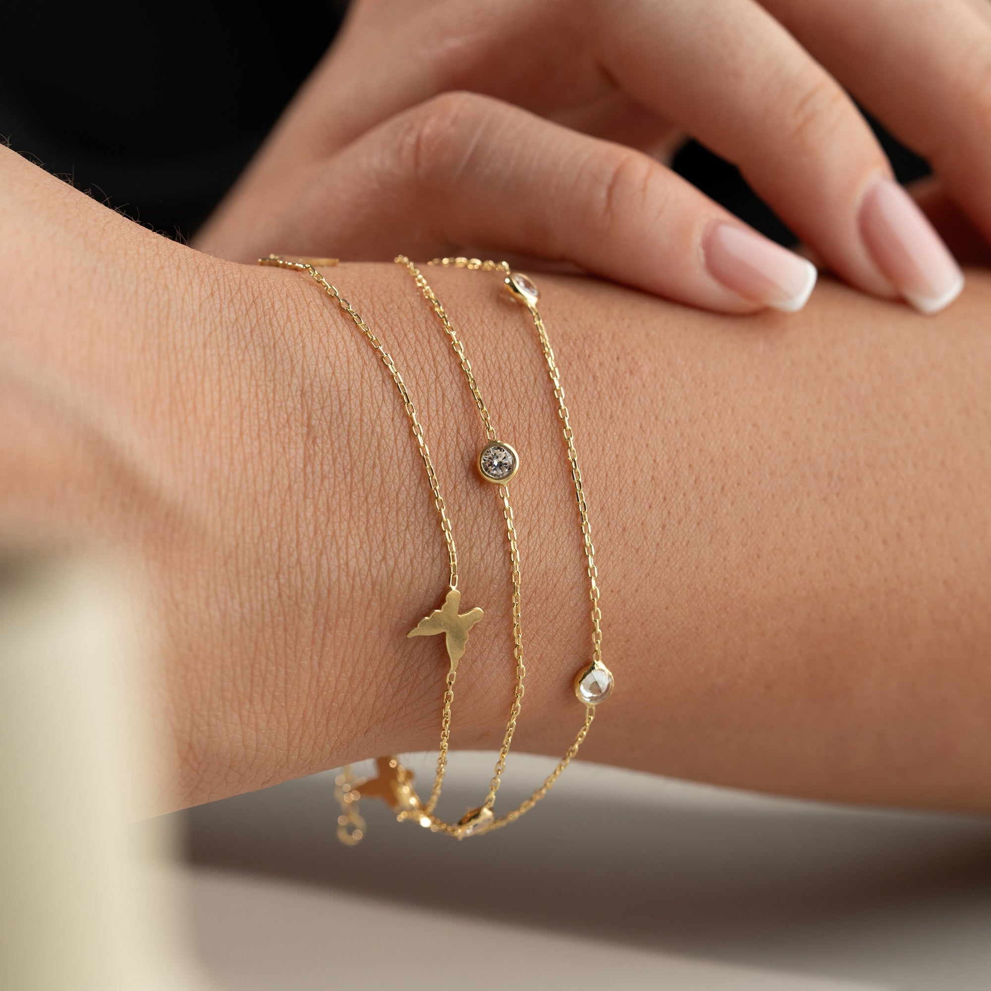 BUTTERFLY STONE ARMBAND | 925 SILBER