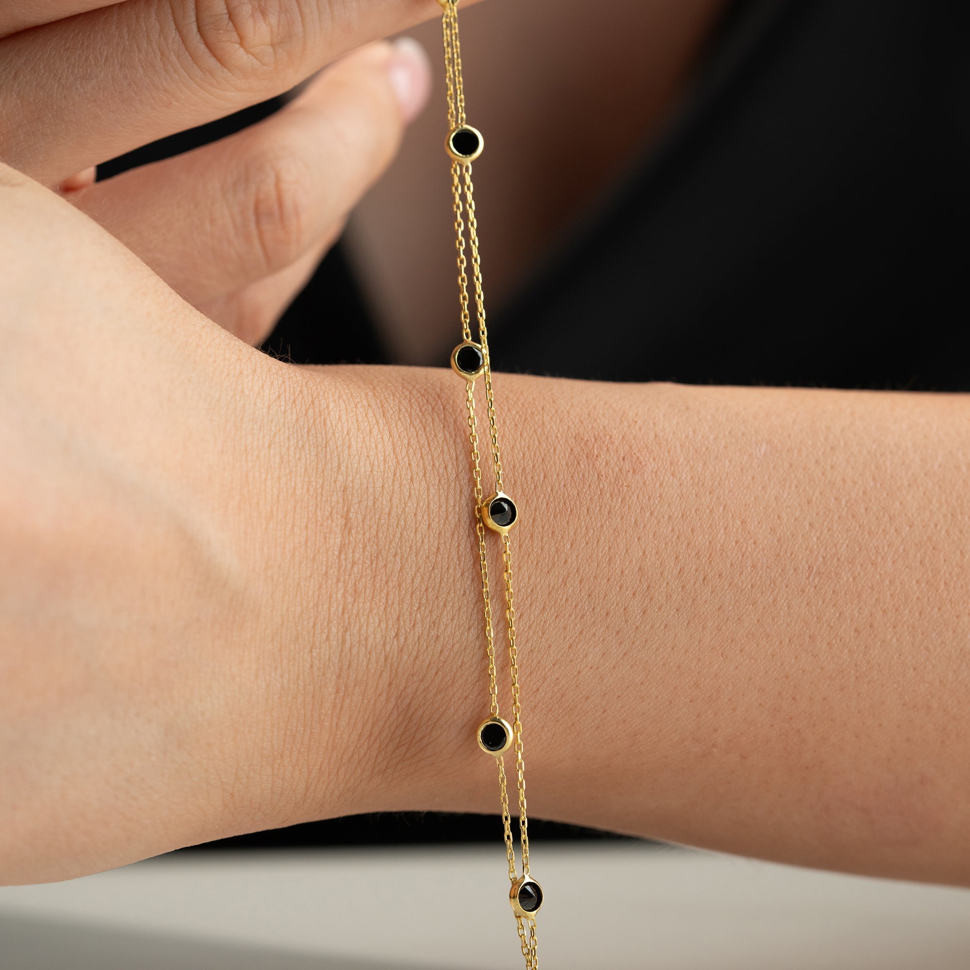 BLACK TENU ARMBAND | 925 SILBER