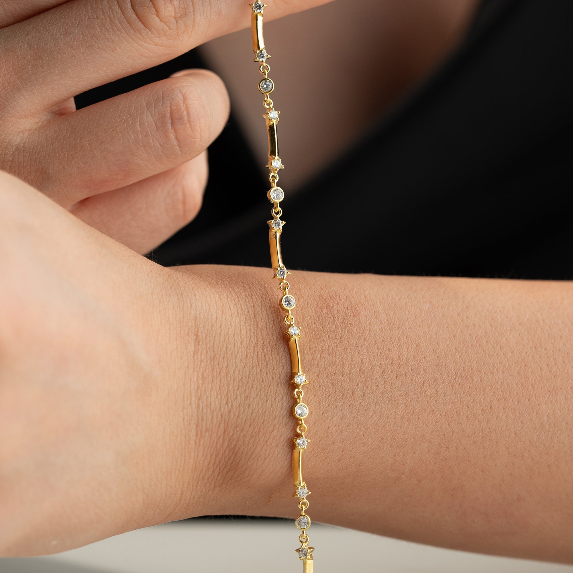 AVADA STONE ARMBAND | 925 SILBER