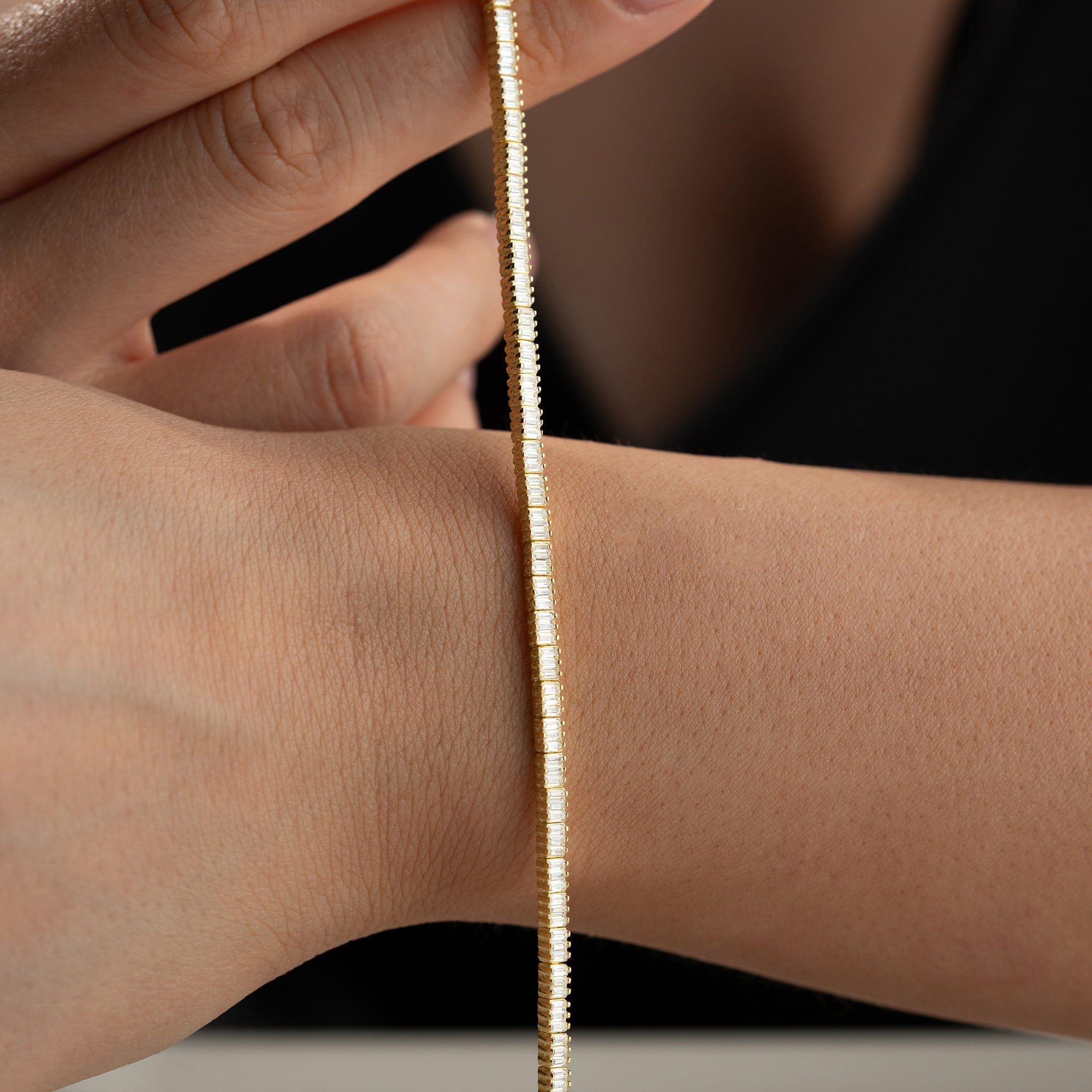 NIVUDE BAGEUETTE ARMBAND | 925 SILBER