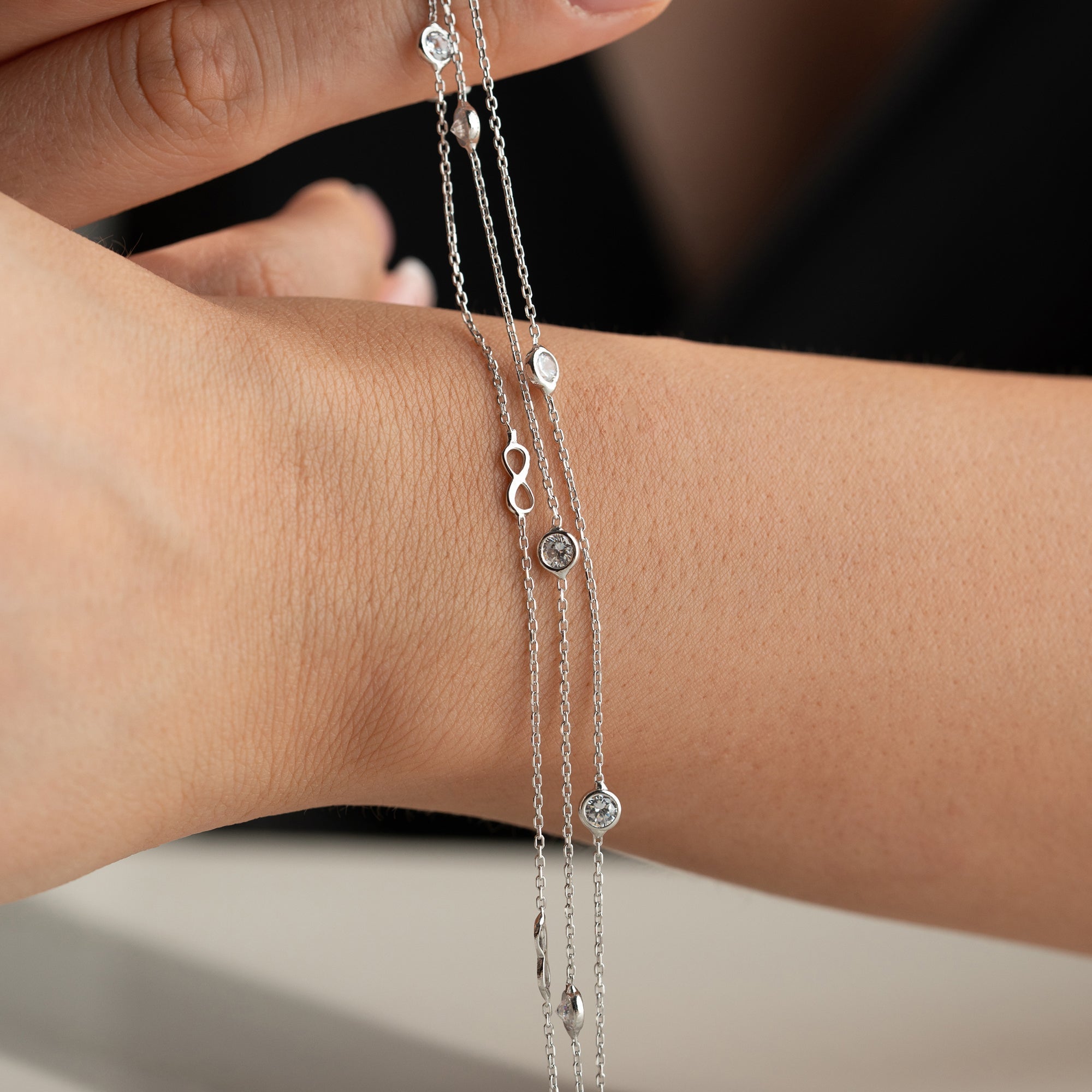 INFINITY STONE ARMBAND | 925 SILBER