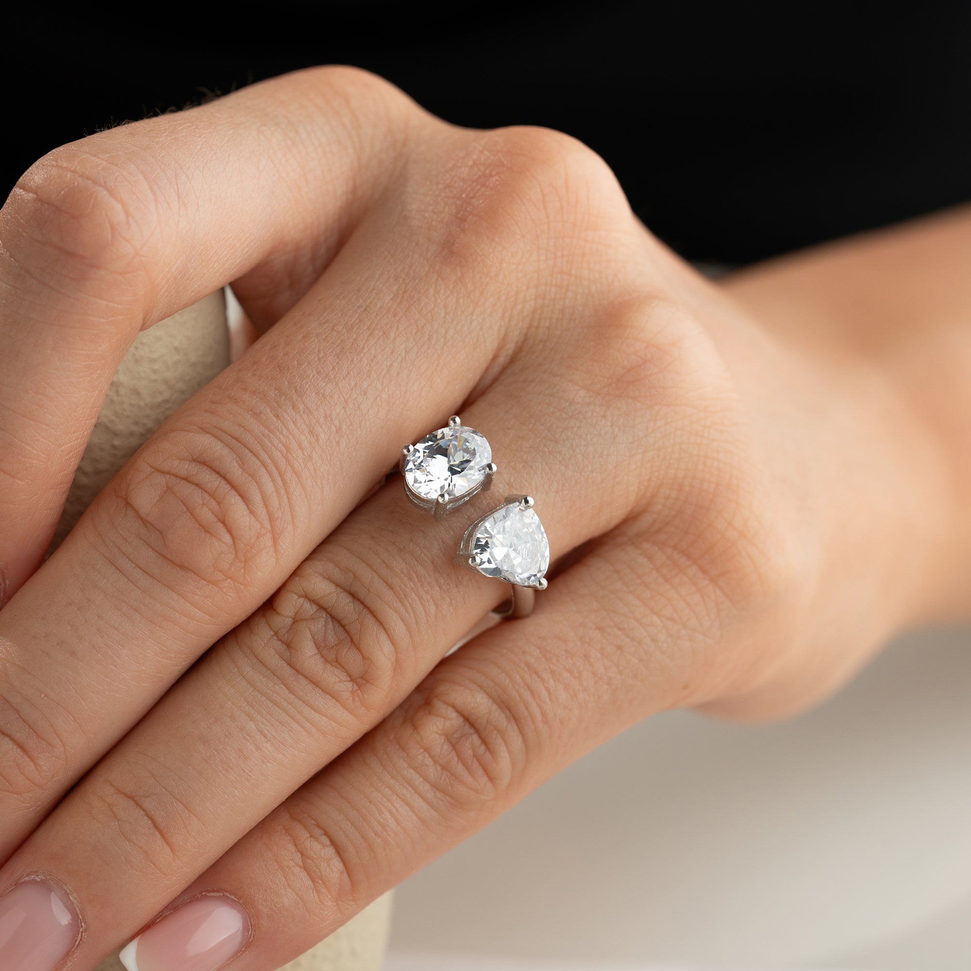 DUO DROP RING | 925 SILBER