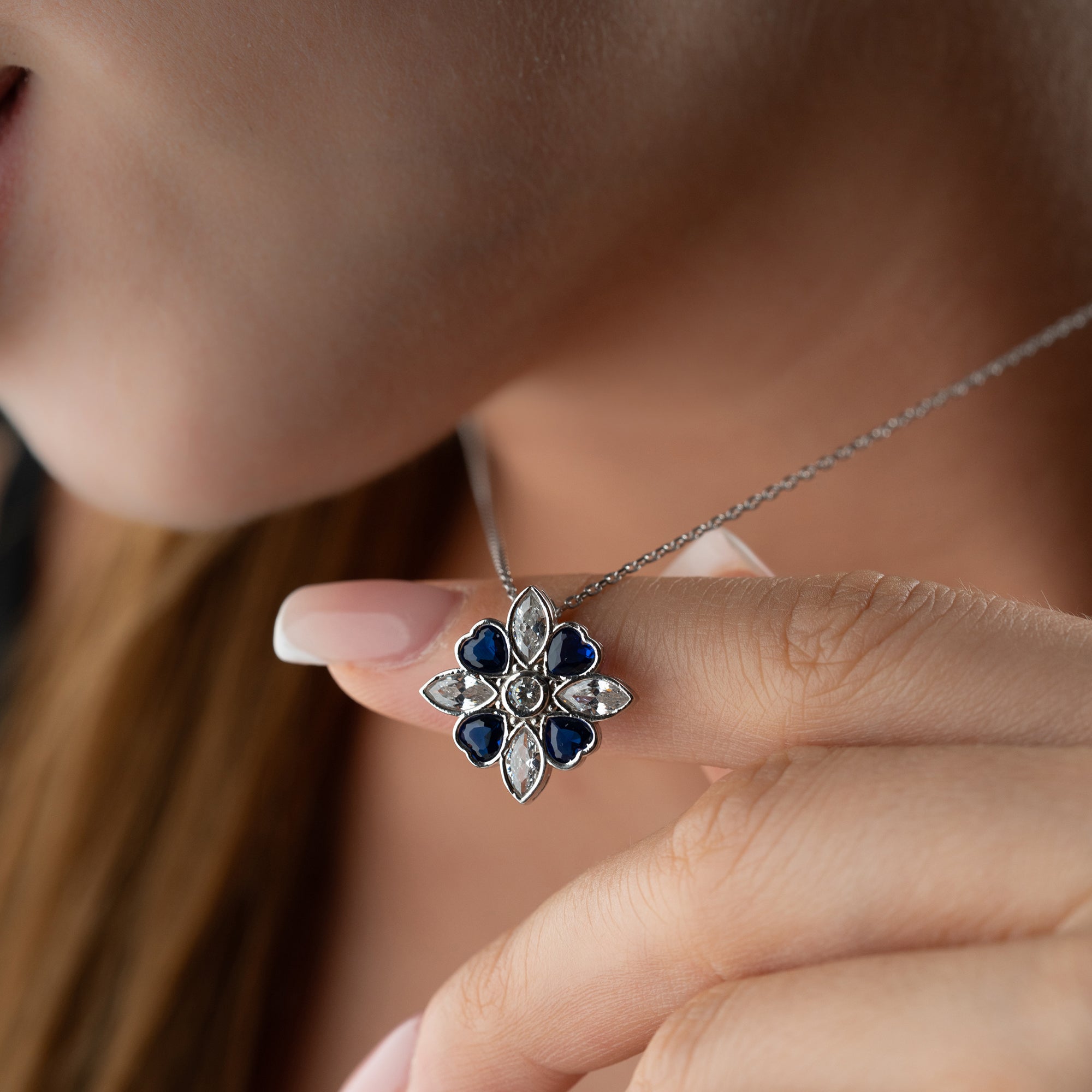 MIGOK BLUE KETTE | 925 SILBER