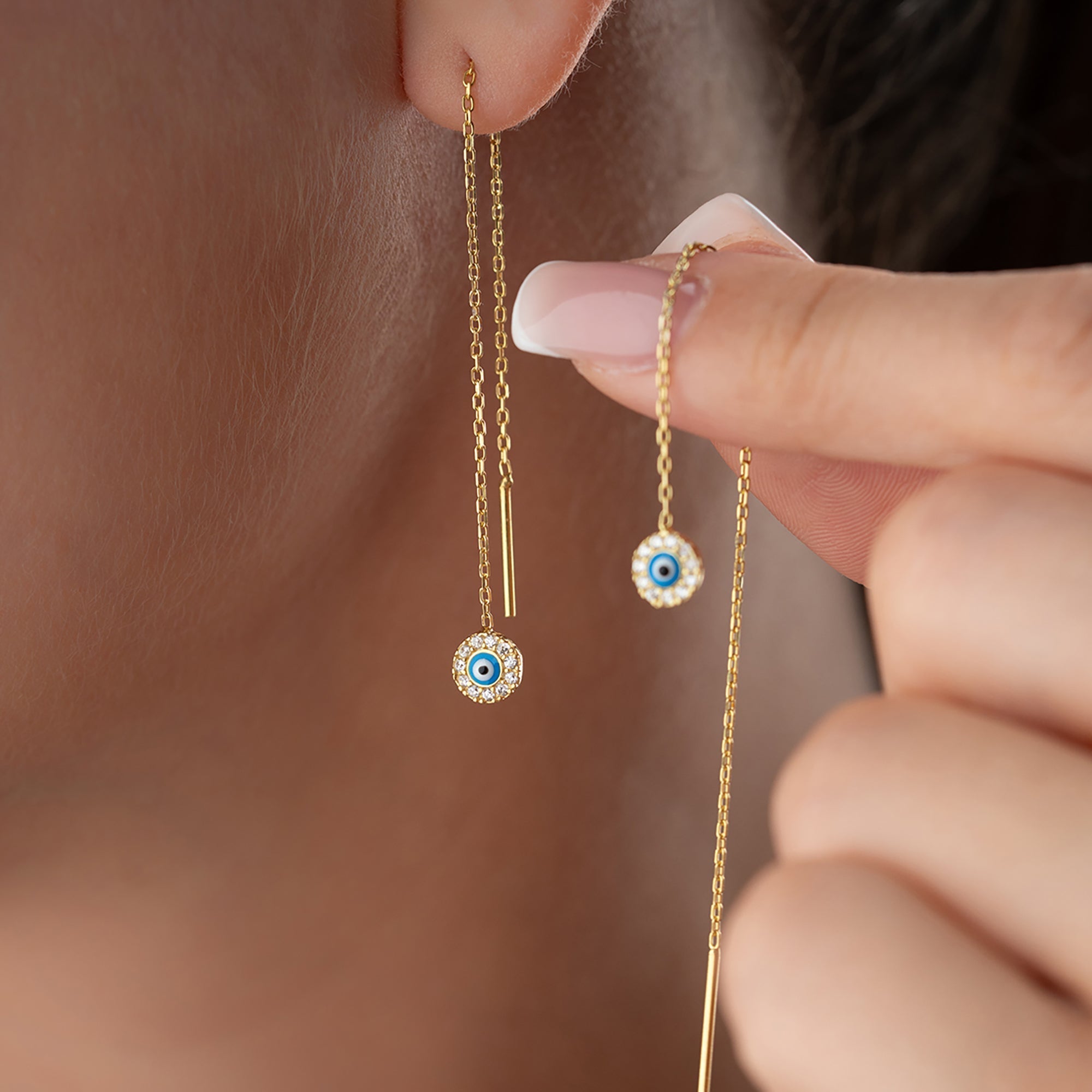 MEE NAZAR OHRRINGE | 925 SILBER