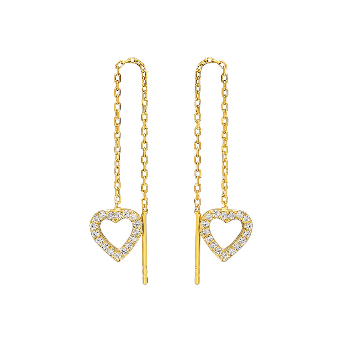 Heart Threader Earrings (7030549872685)