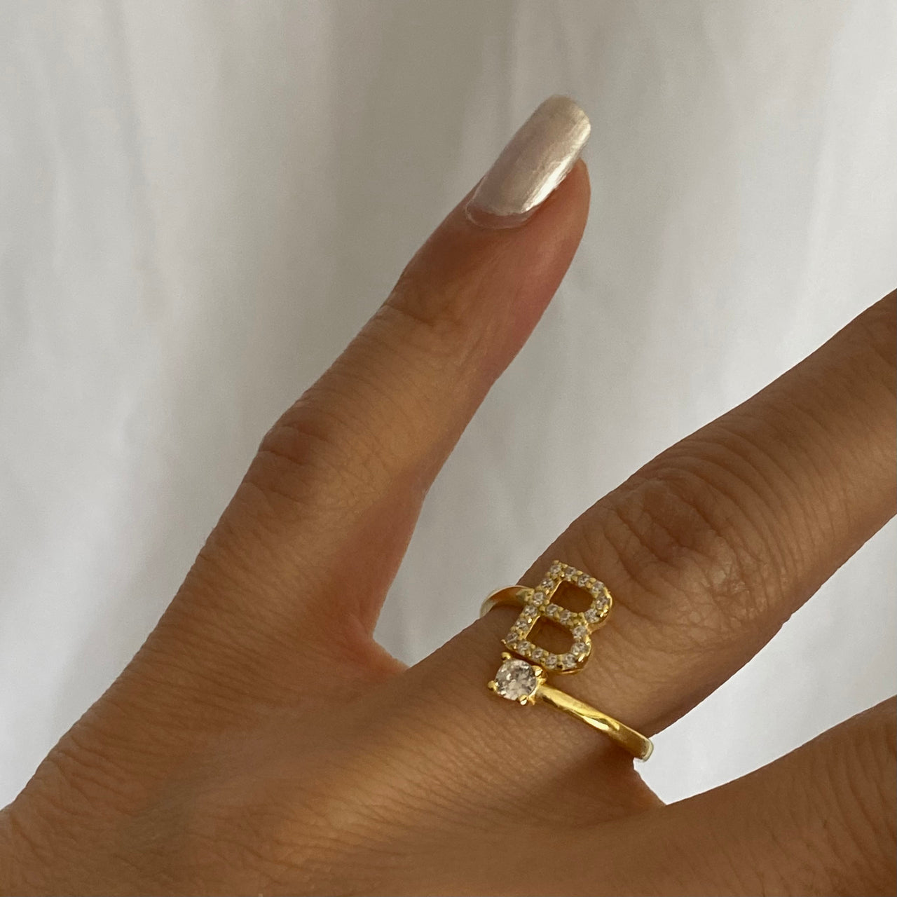 Letter diamond Ring (6985709191213)
