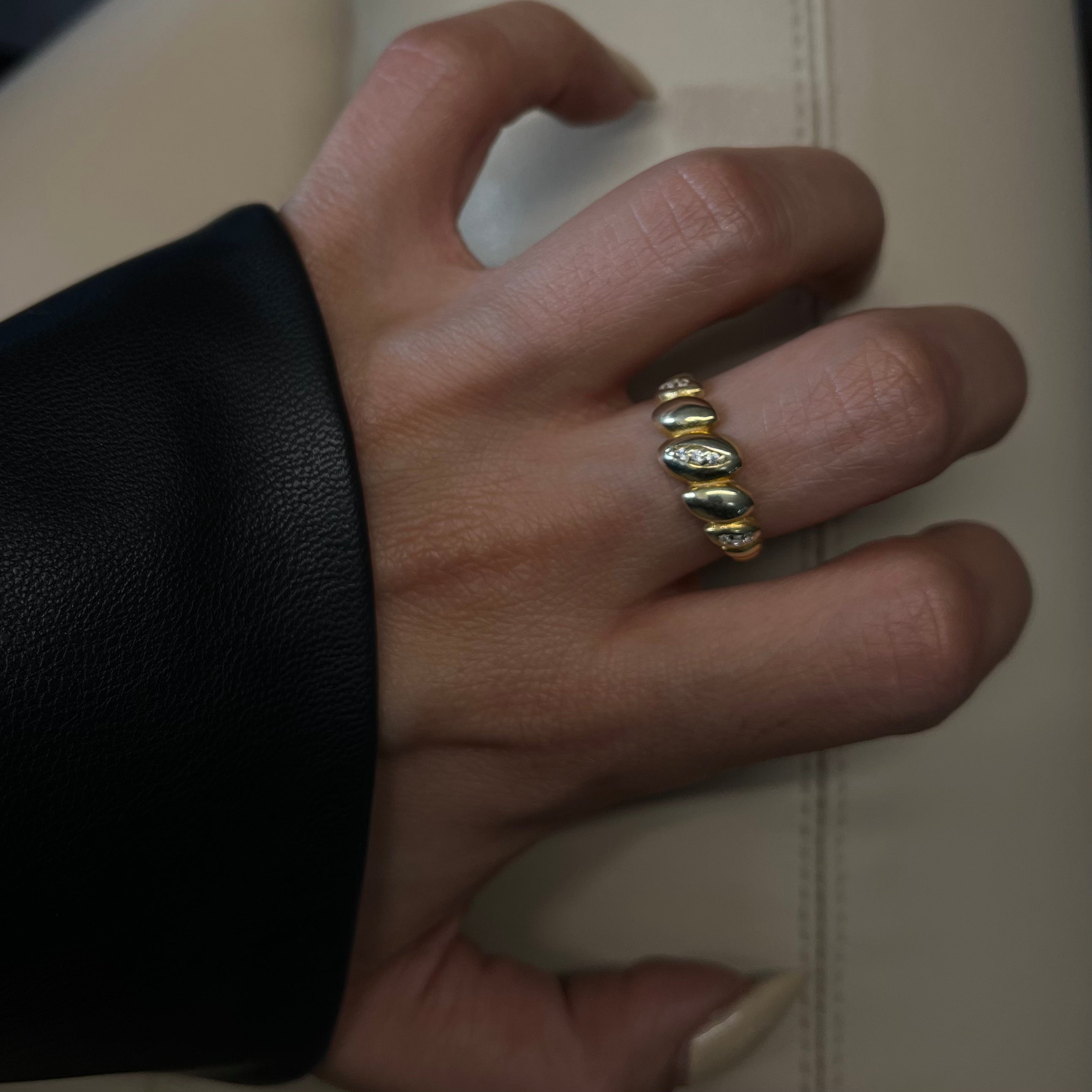 Shell Design Zirkonia Ring (6985712435245)