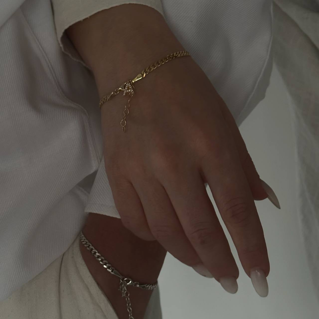 BIG GOURMET BUCHSTABEN PARTNERARMBAND | 925 SILBER