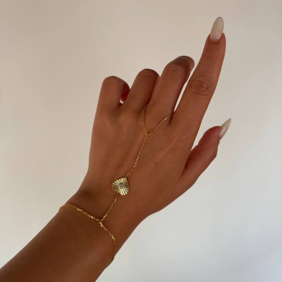 HEART STONE HANDKETTE | 925 SILBER