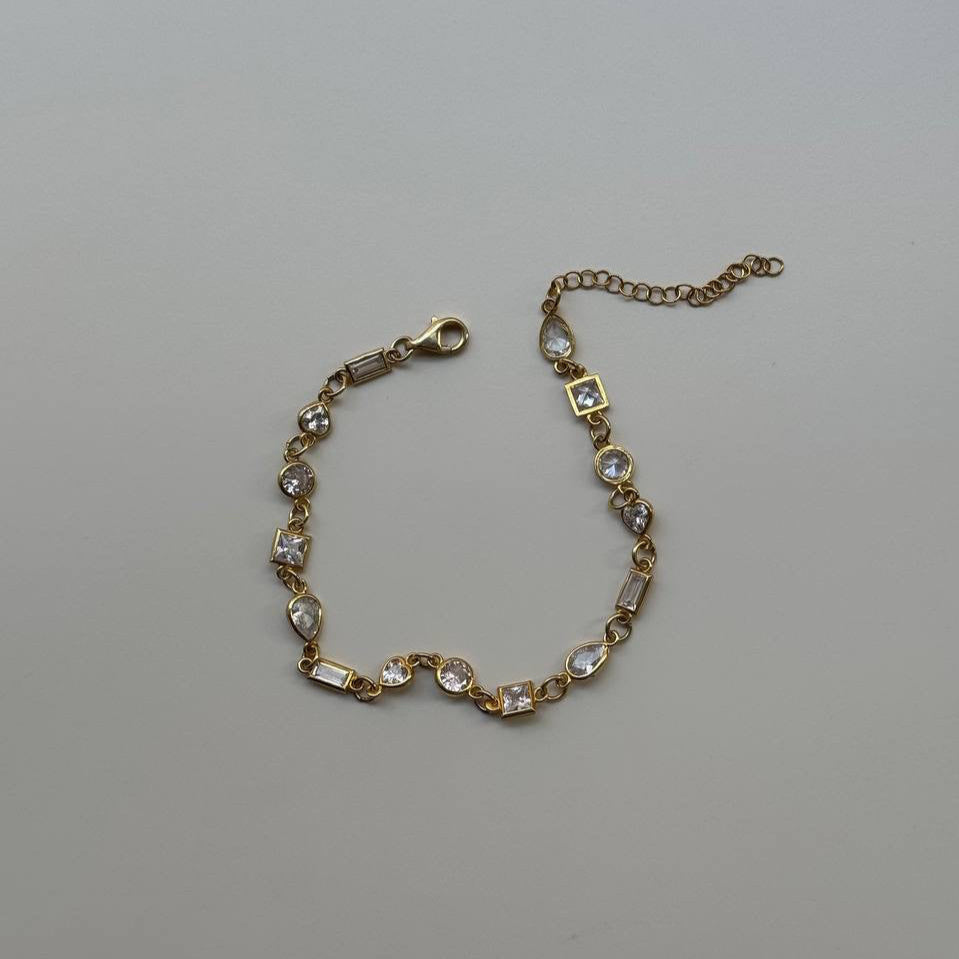 SOMMERARMBAND AUS WEISSEM ZIRKONSTEIN | 925 SILBER