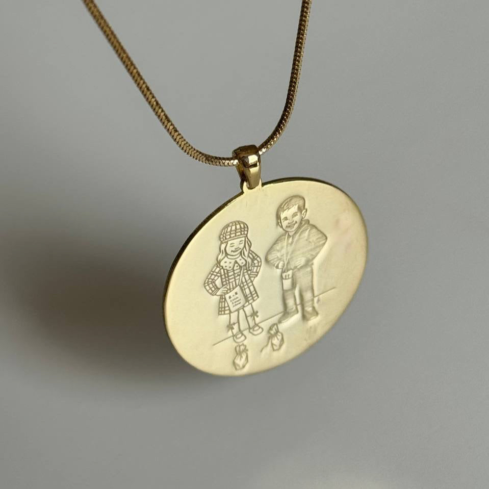 PHOTO GRAVUR KETTE | 925 SILBER