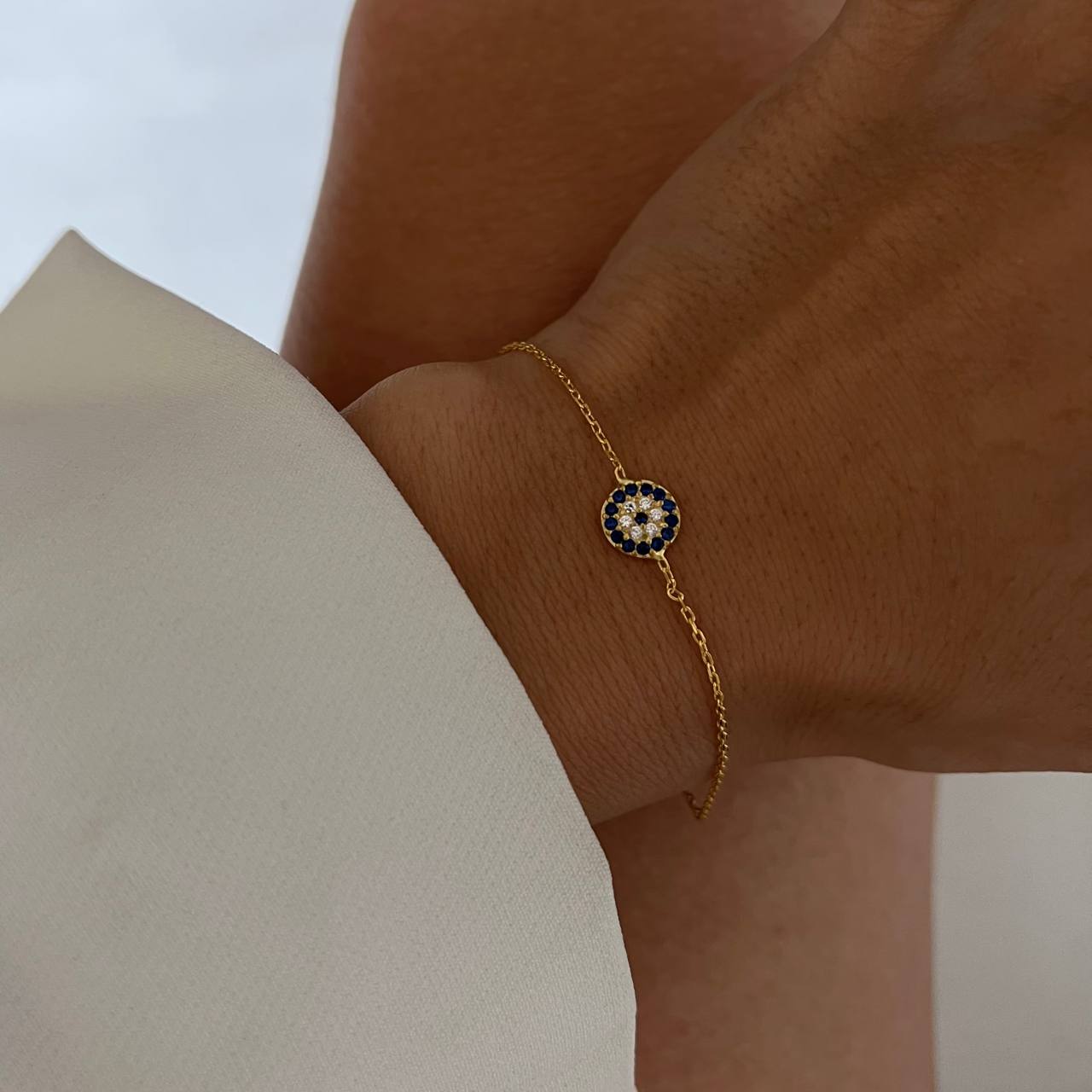 Mini Nazar Zirkonia Armkette (8002414018862)