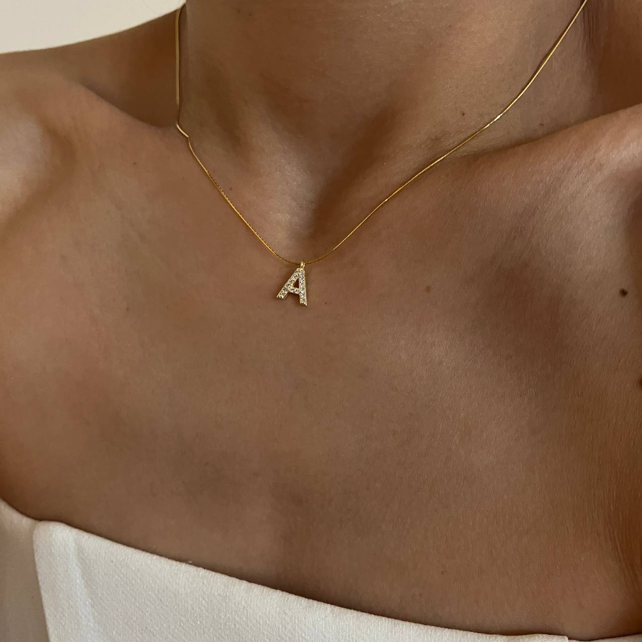 Minimal Letter Necklace (8402187288919)